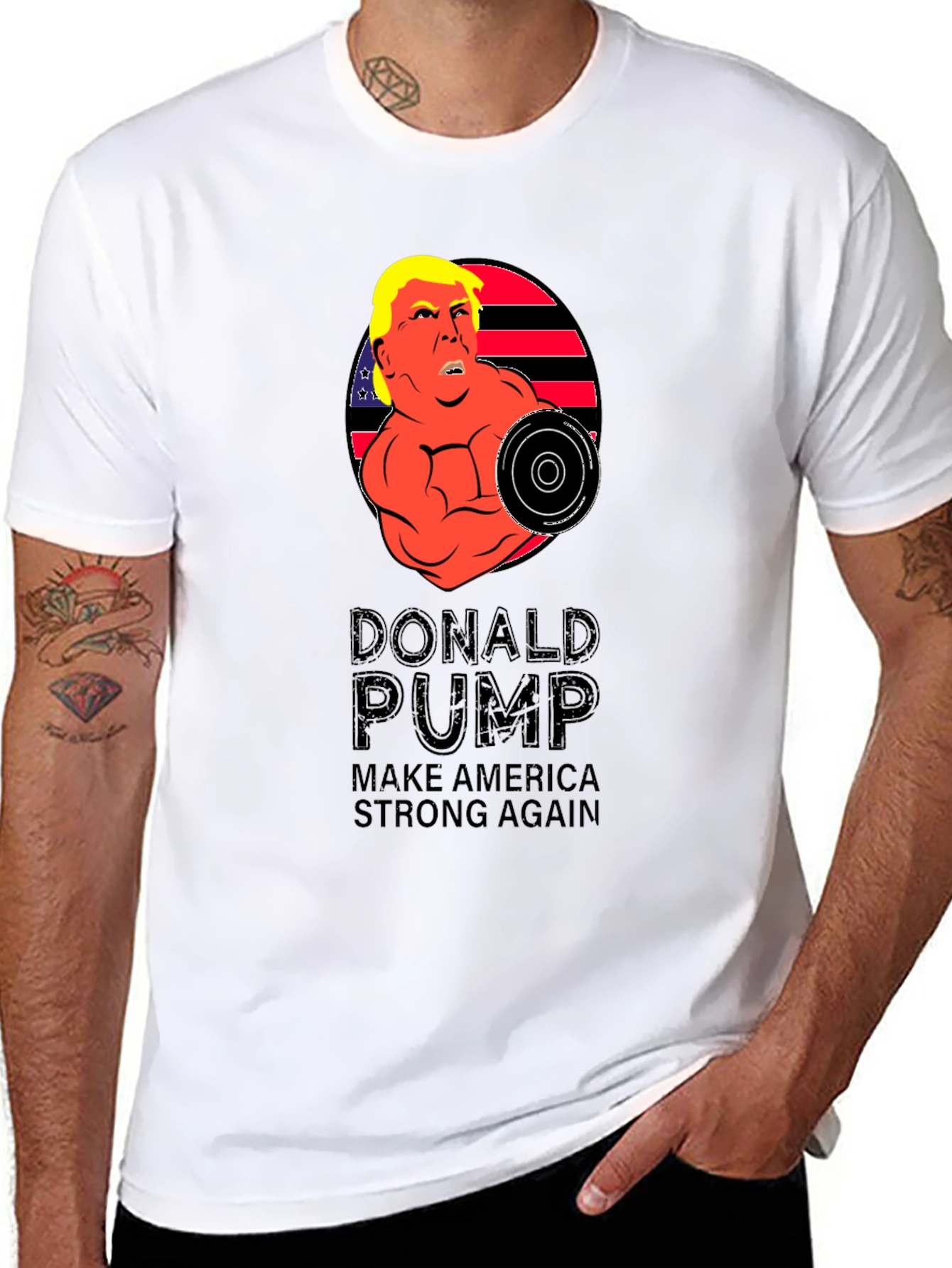 Donald Pump T-Shirt - Make America Strong Again