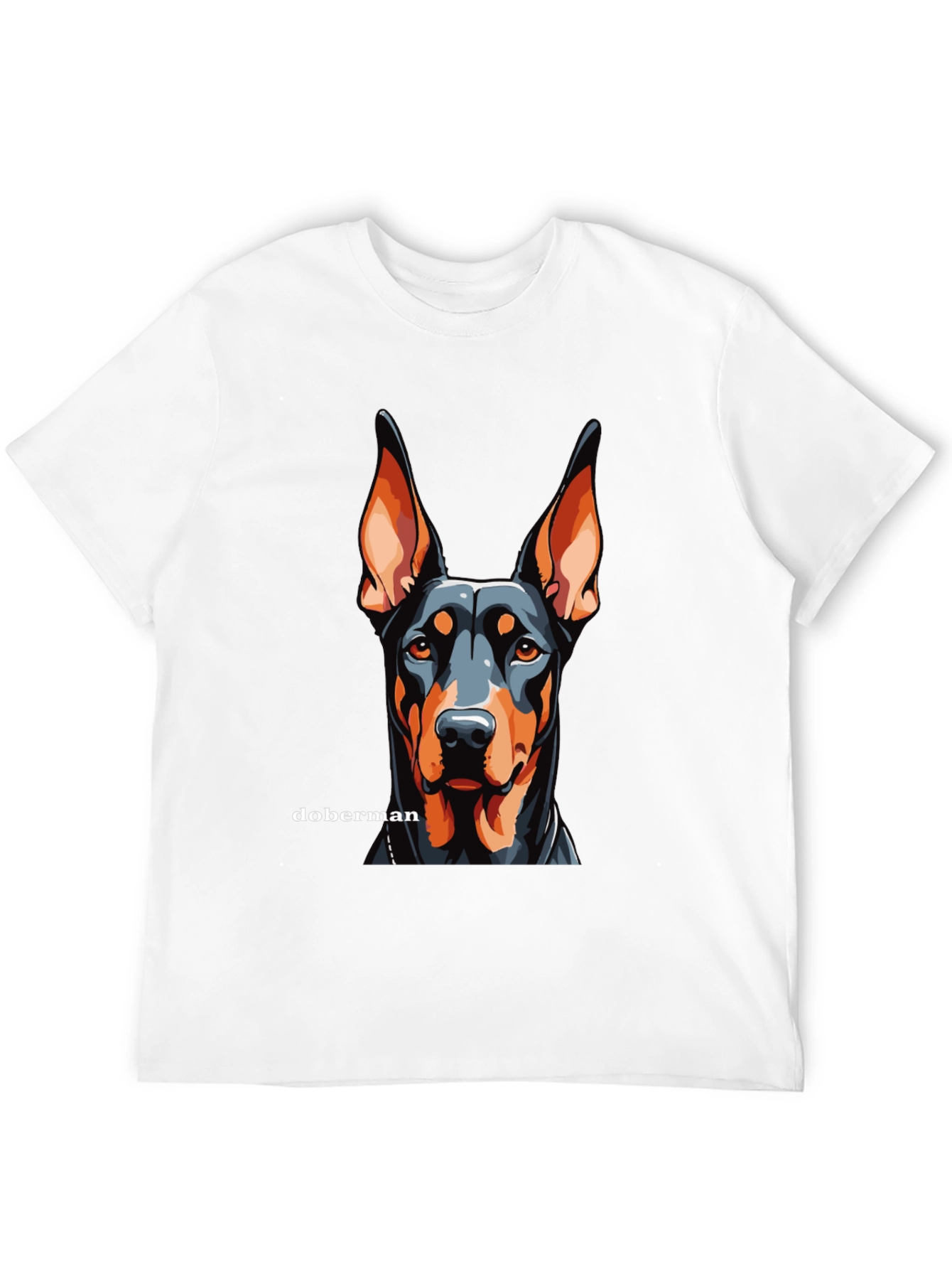 Doberman Dog Graphic Black T-Shirt - Canine Lover Tee