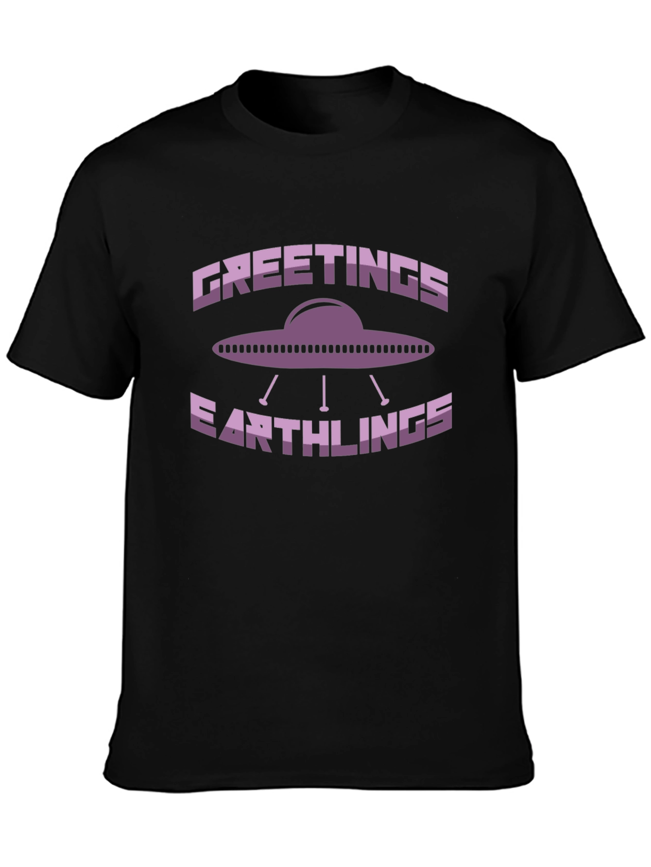 Greetings Earthlings UFO Graphic T-Shirt