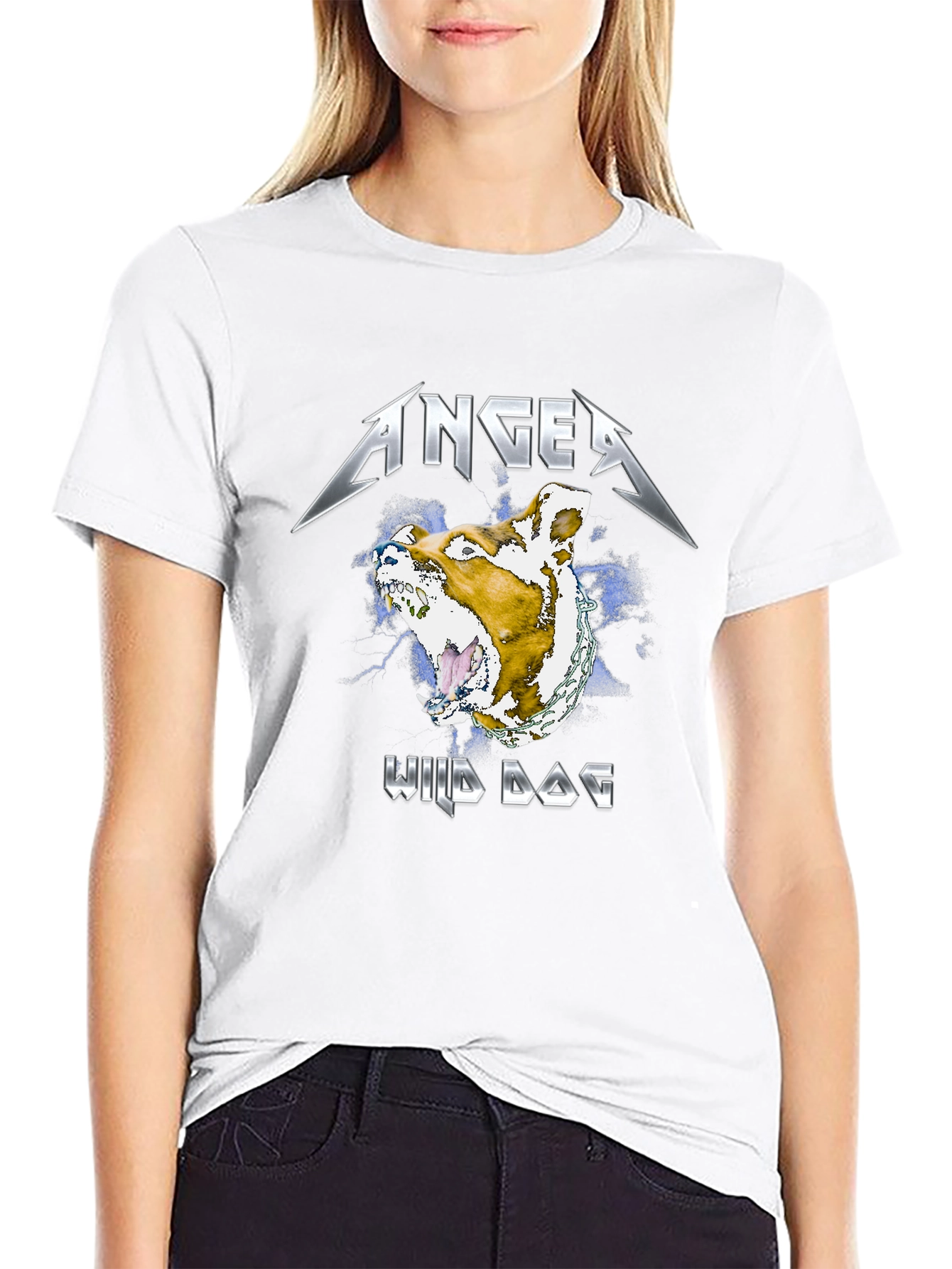 Anger Wild Dog Graphic T-Shirt