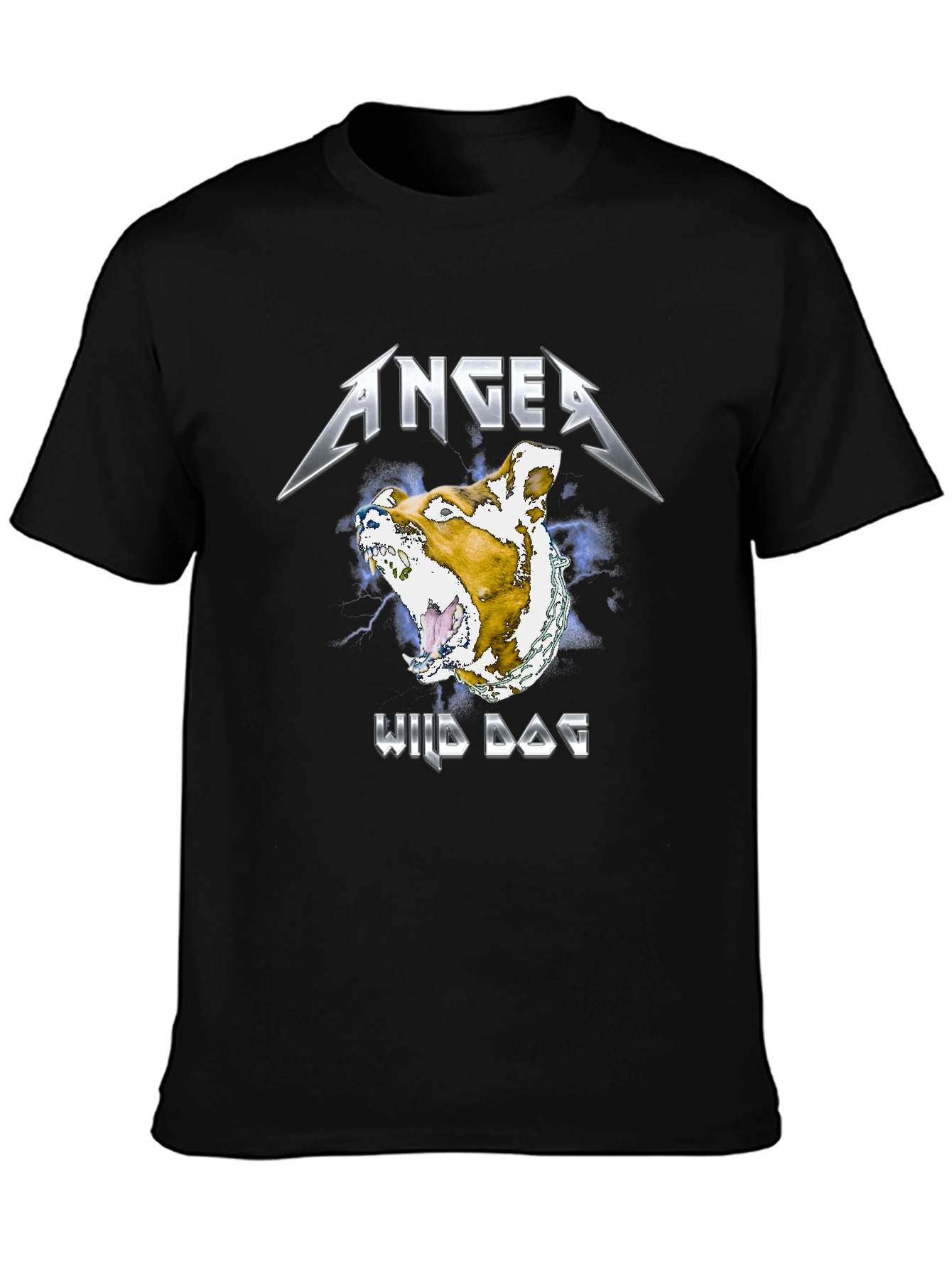 Anger Wild Dog Graphic T-Shirt
