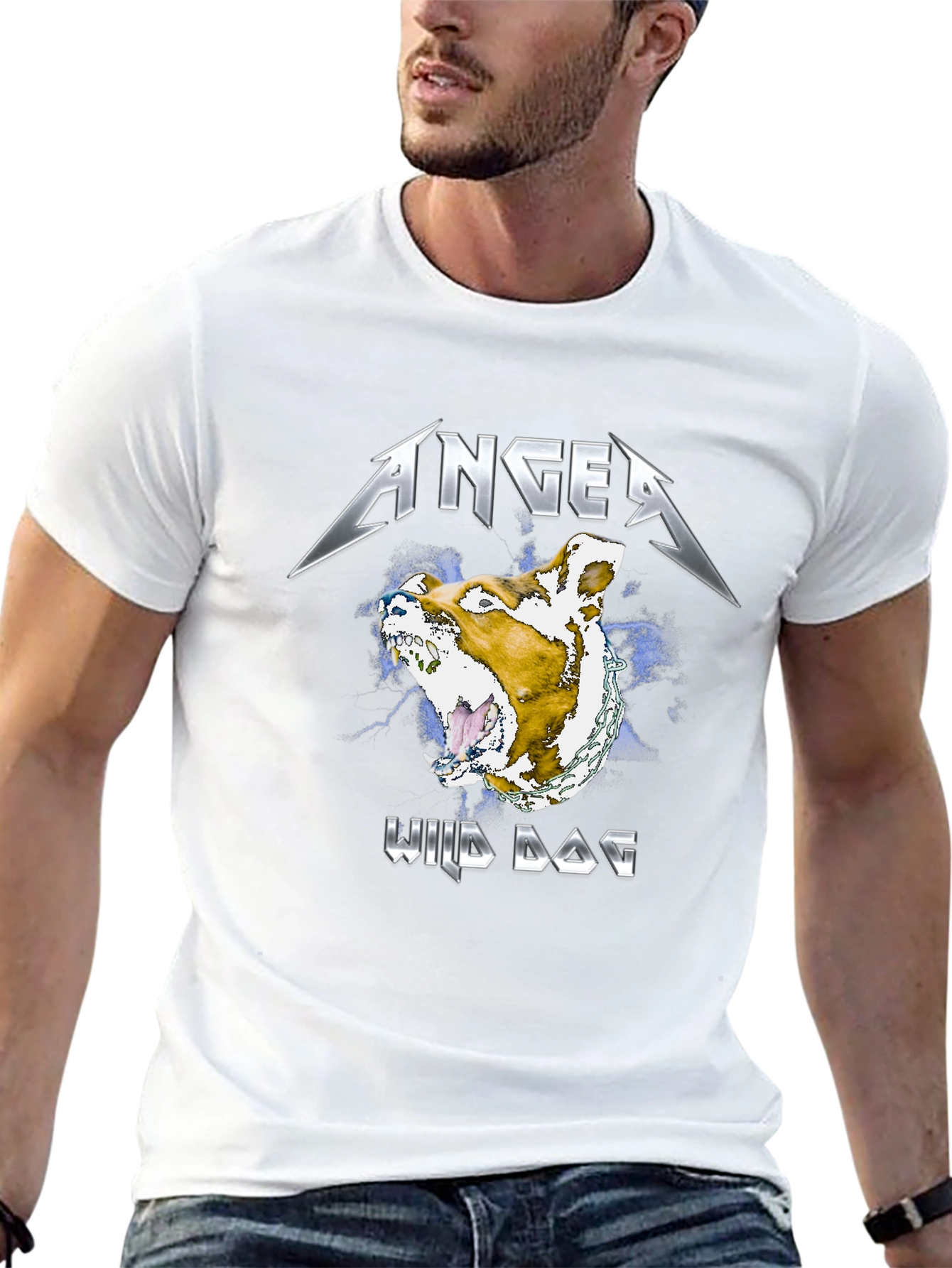 Anger Wild Dog Graphic T-Shirt