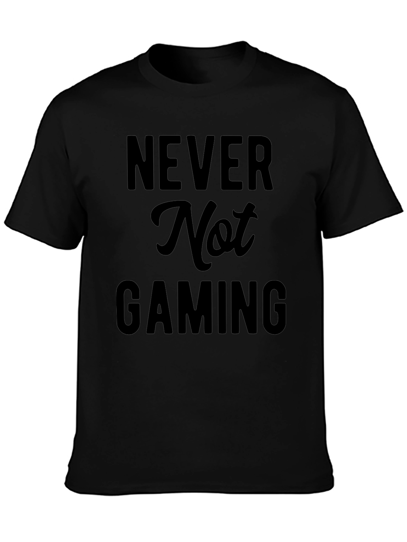 Never Not Gaming Black T-Shirt