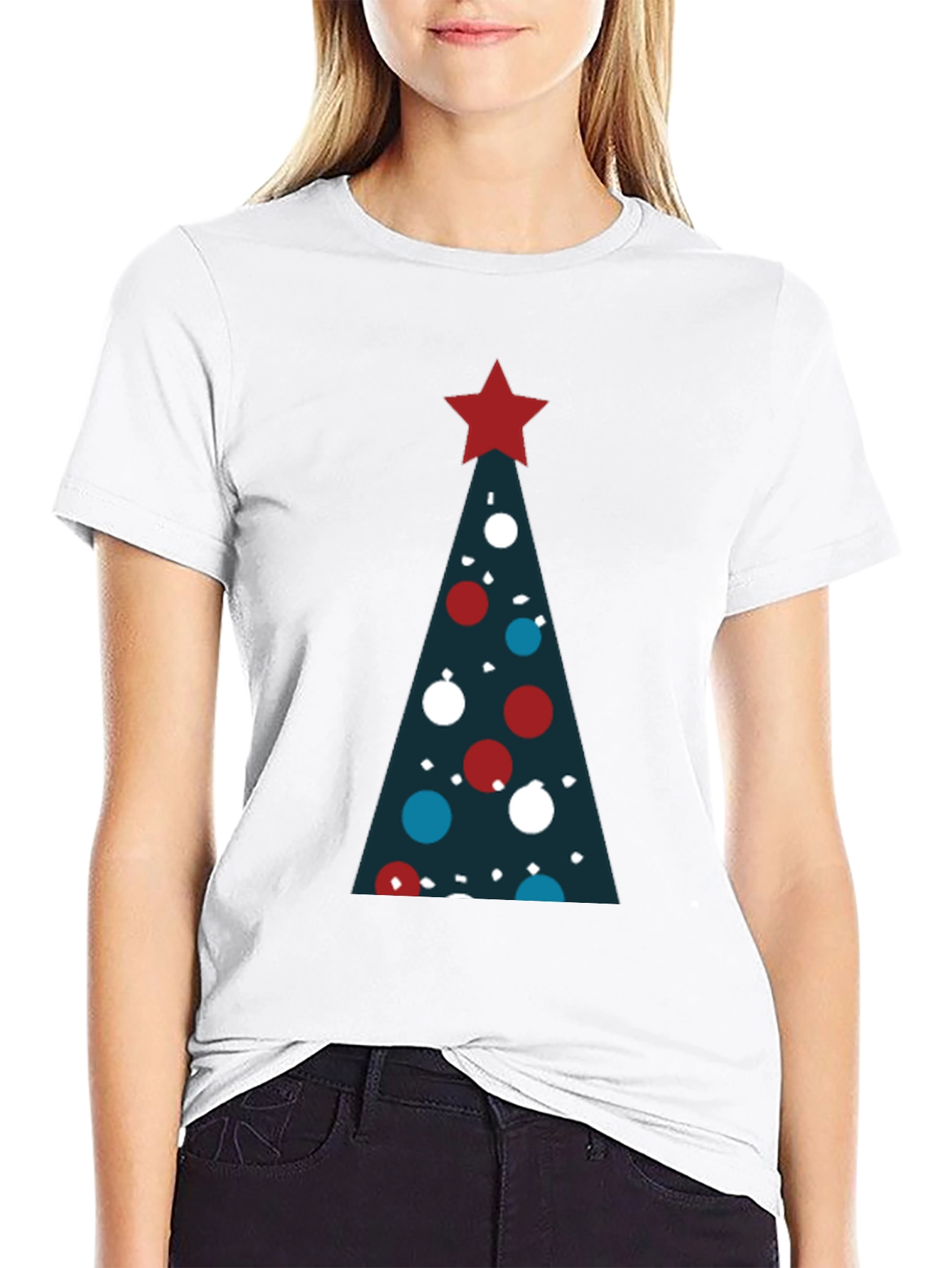 Festive Christmas Tree Graphic T-Shirt