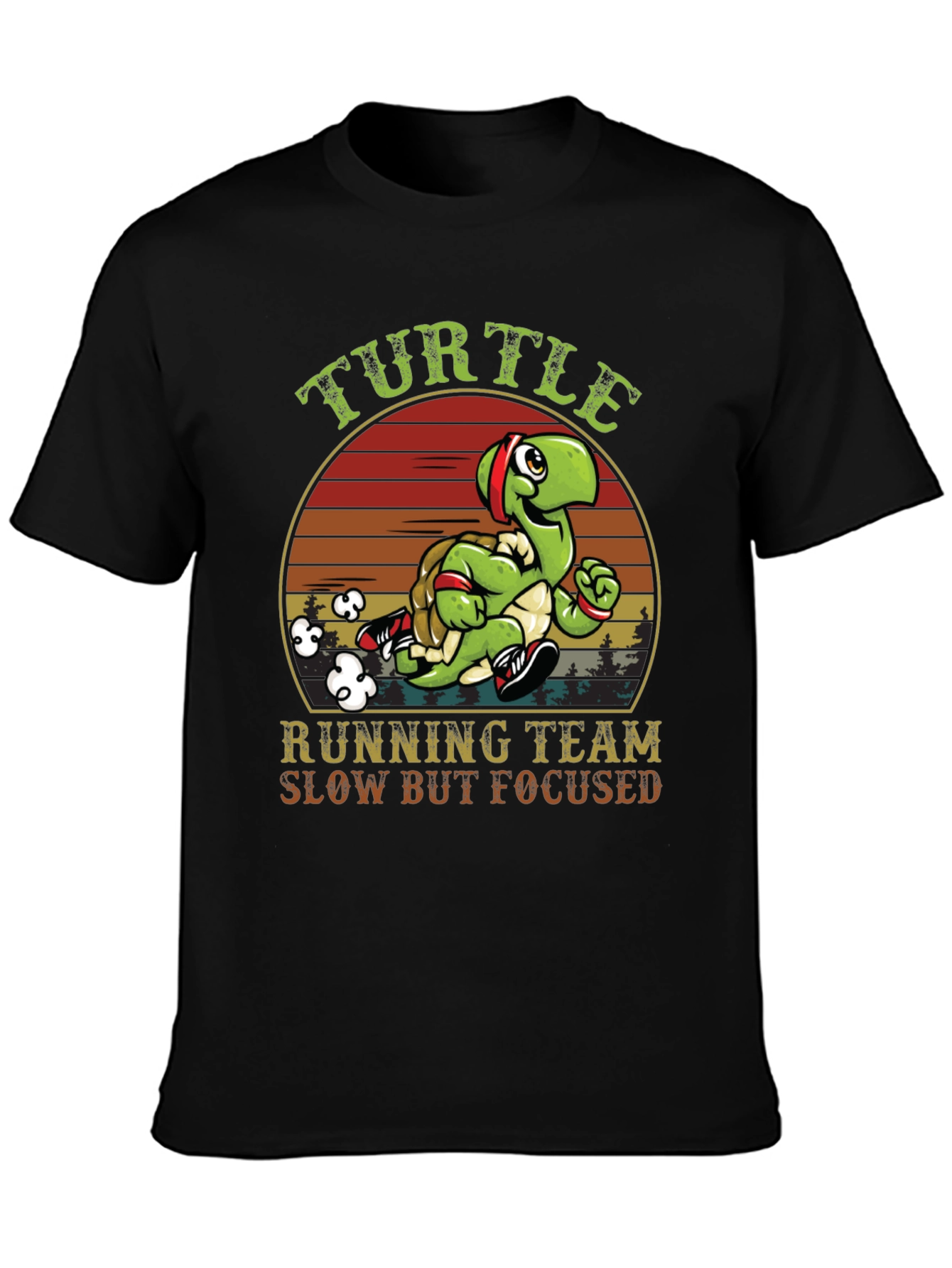 Turtle Running Team T-Shirt - Slow But Focused