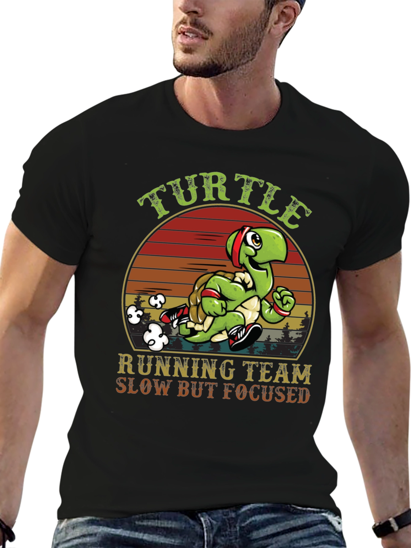 Turtle Running Team T-Shirt - Slow But Focused
