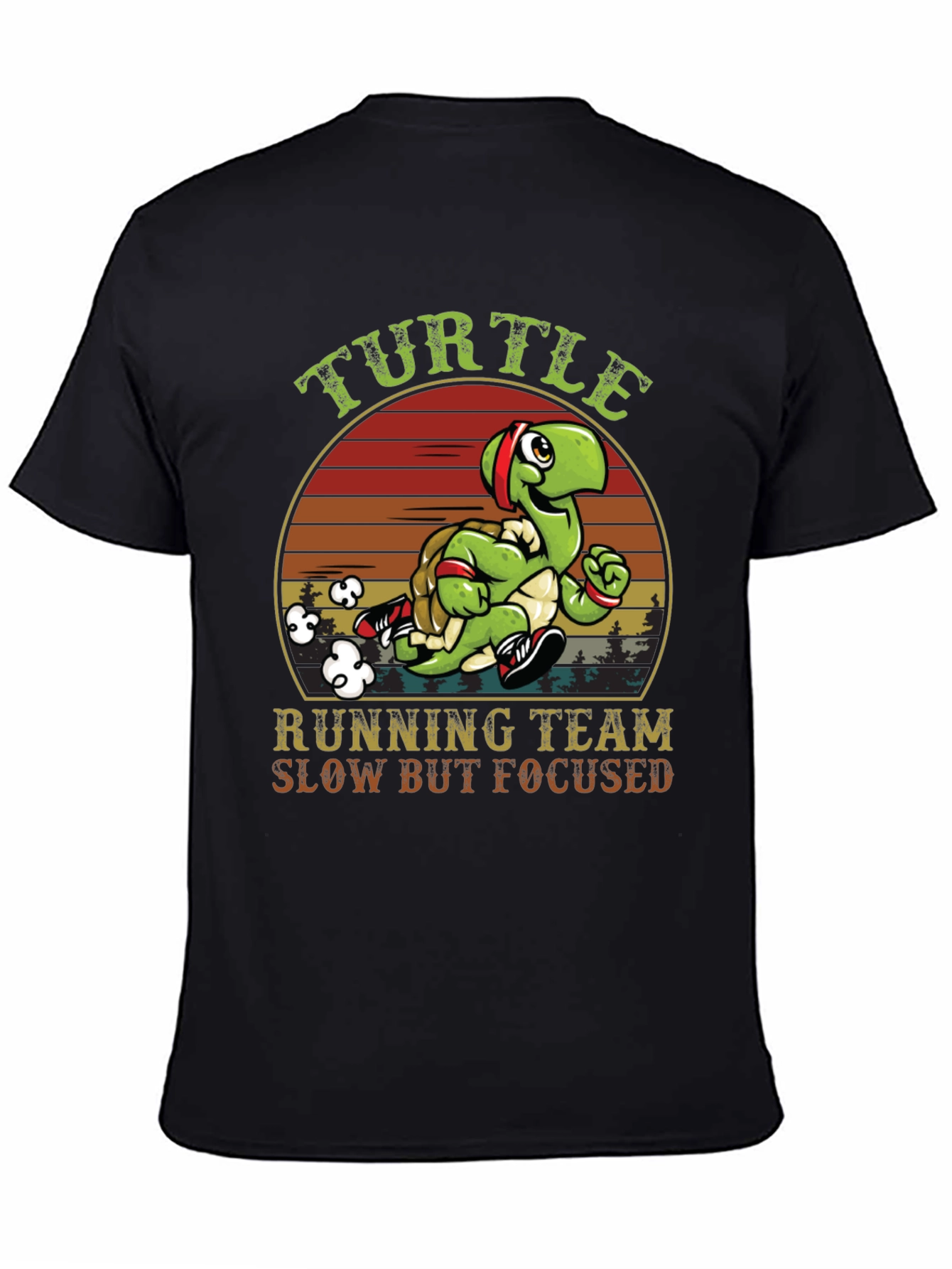 Turtle Running Team T-Shirt - Slow But Focused