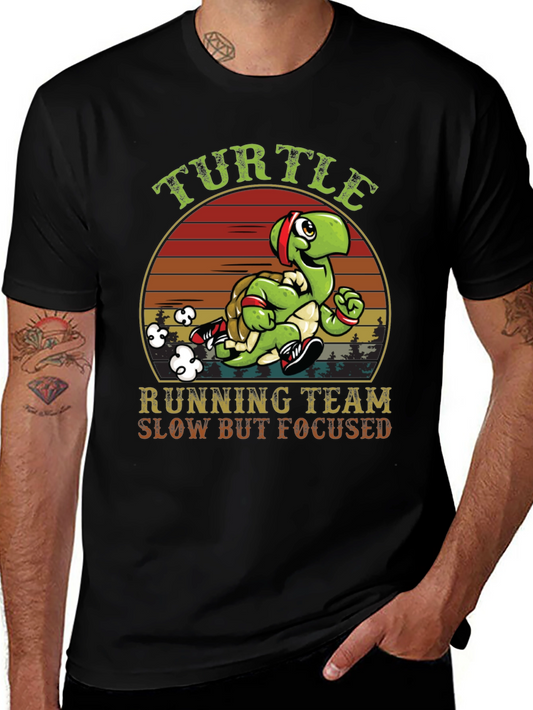 Turtle Running Team T-Shirt - Slow But Focused