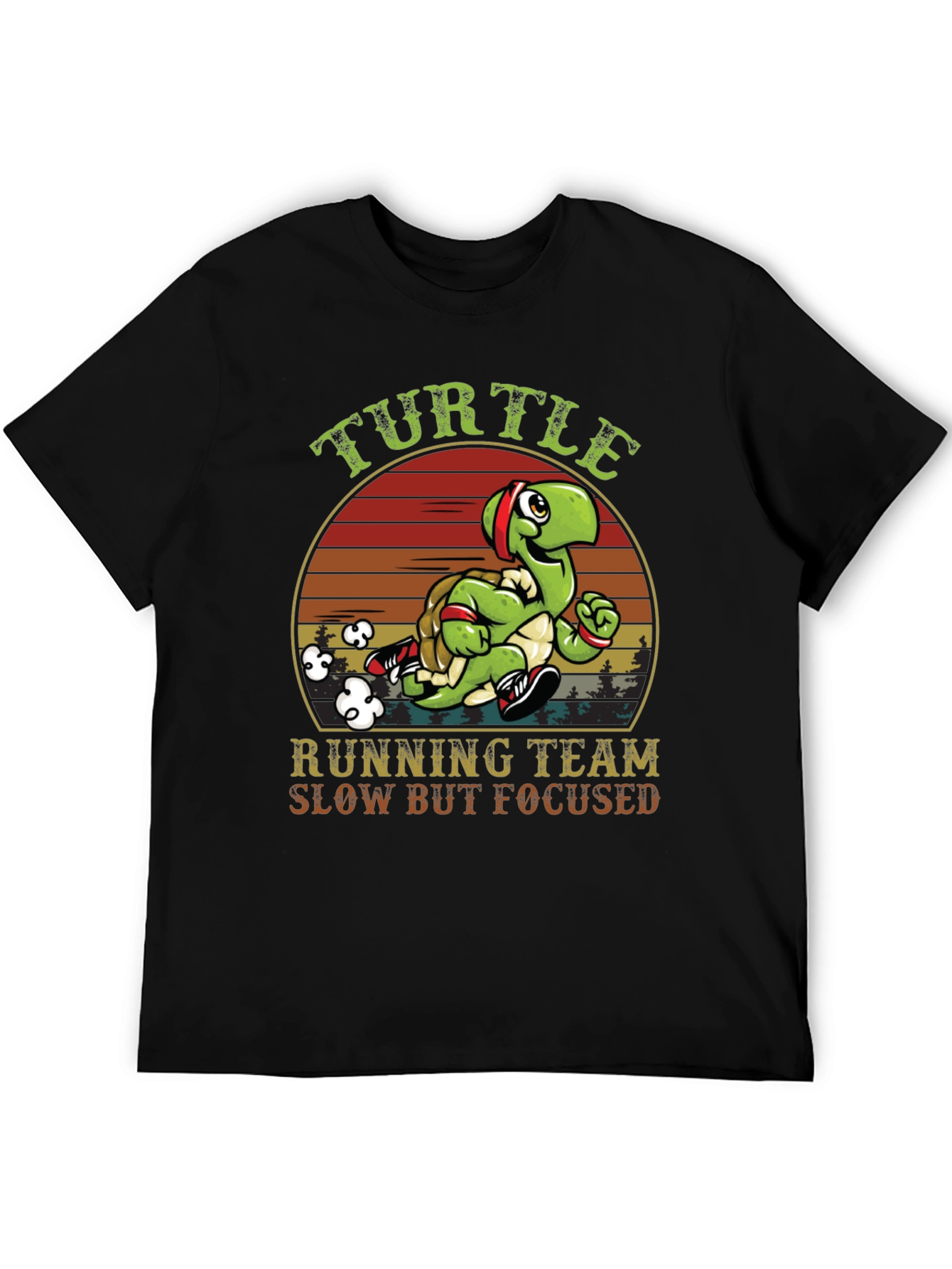 Turtle Running Team T-Shirt - Slow But Focused