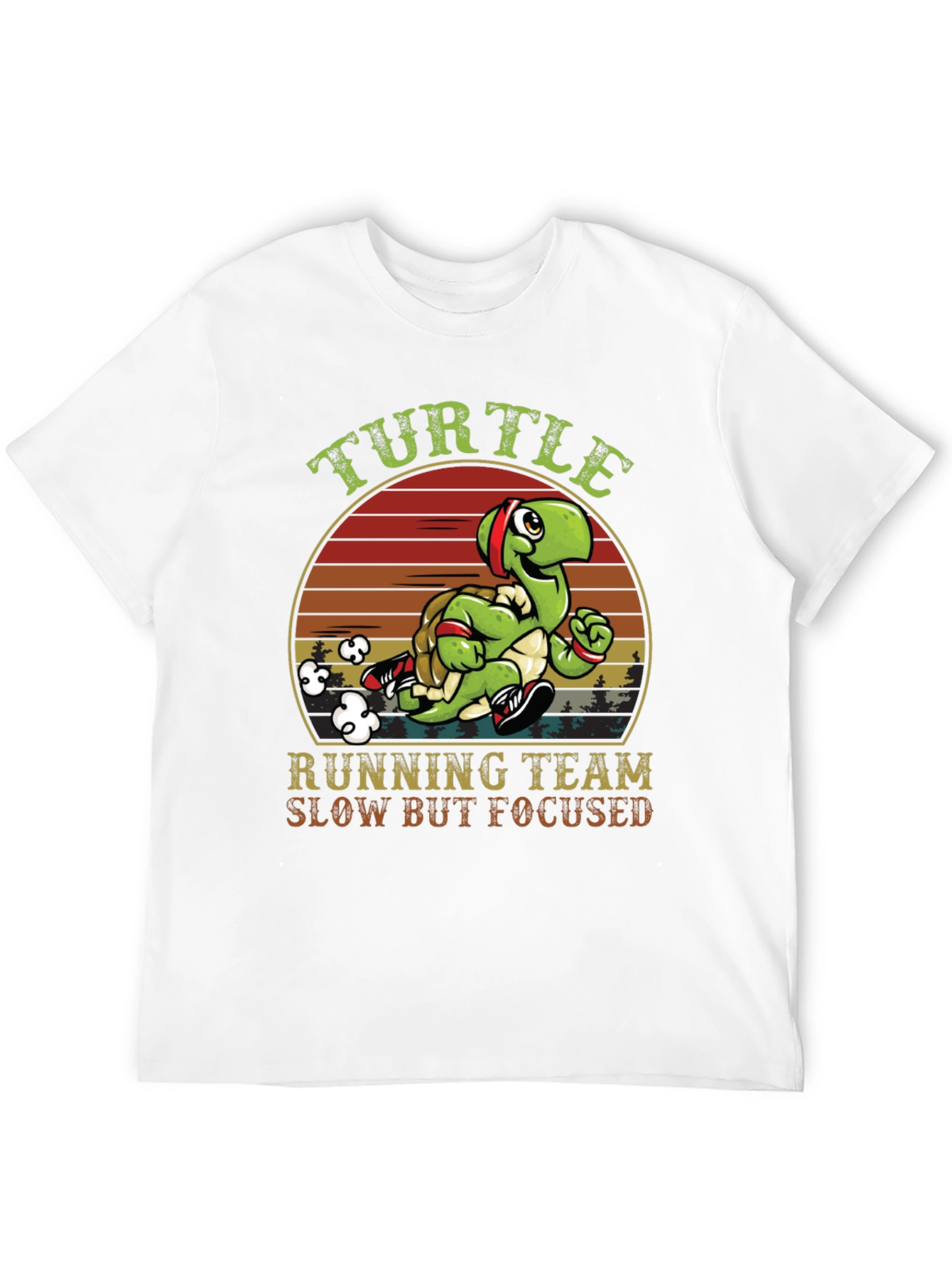 Turtle Running Team T-Shirt - Slow But Focused