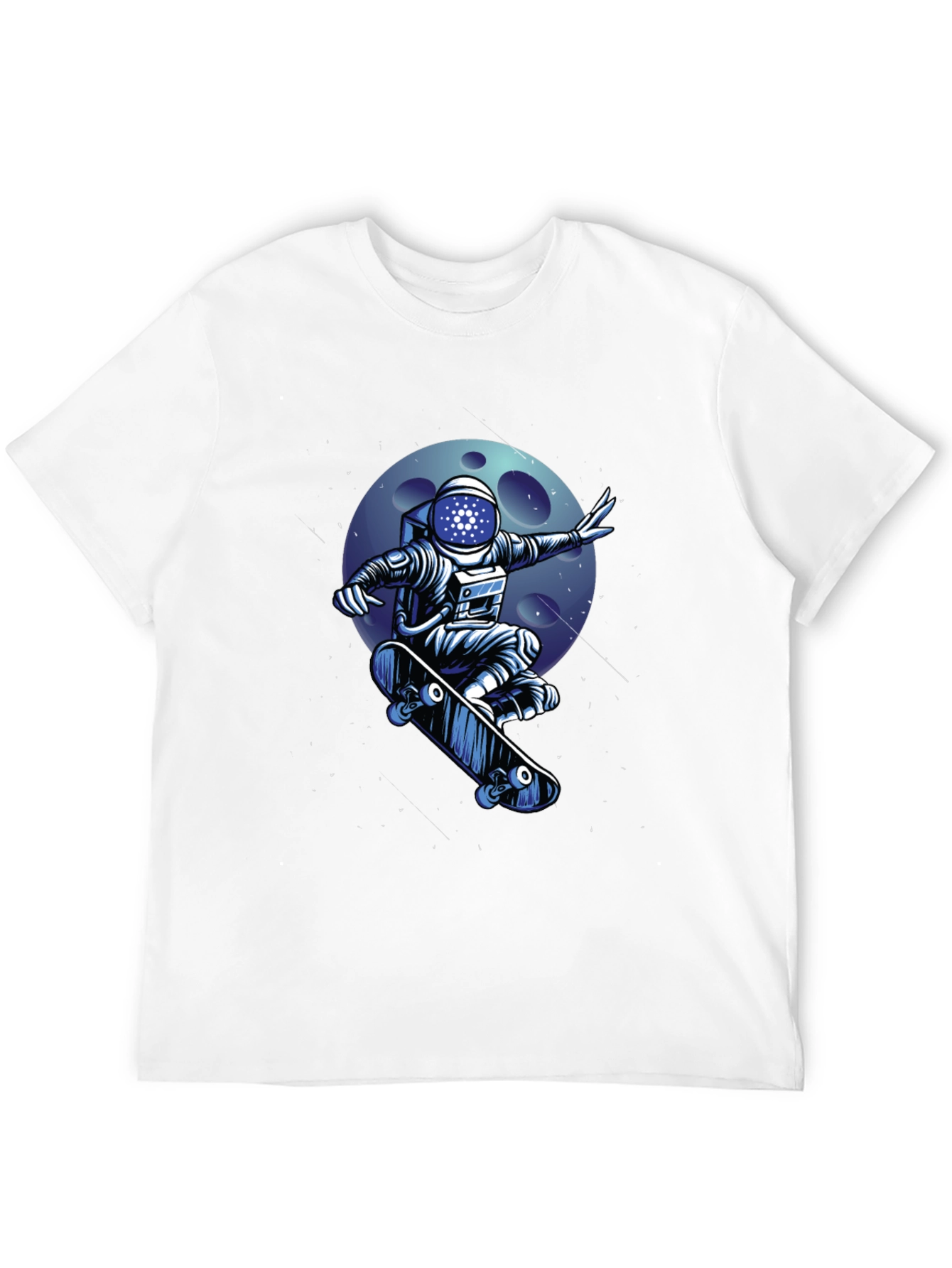 Skateboarding Astronaut T-Shirt - Cool Space Design