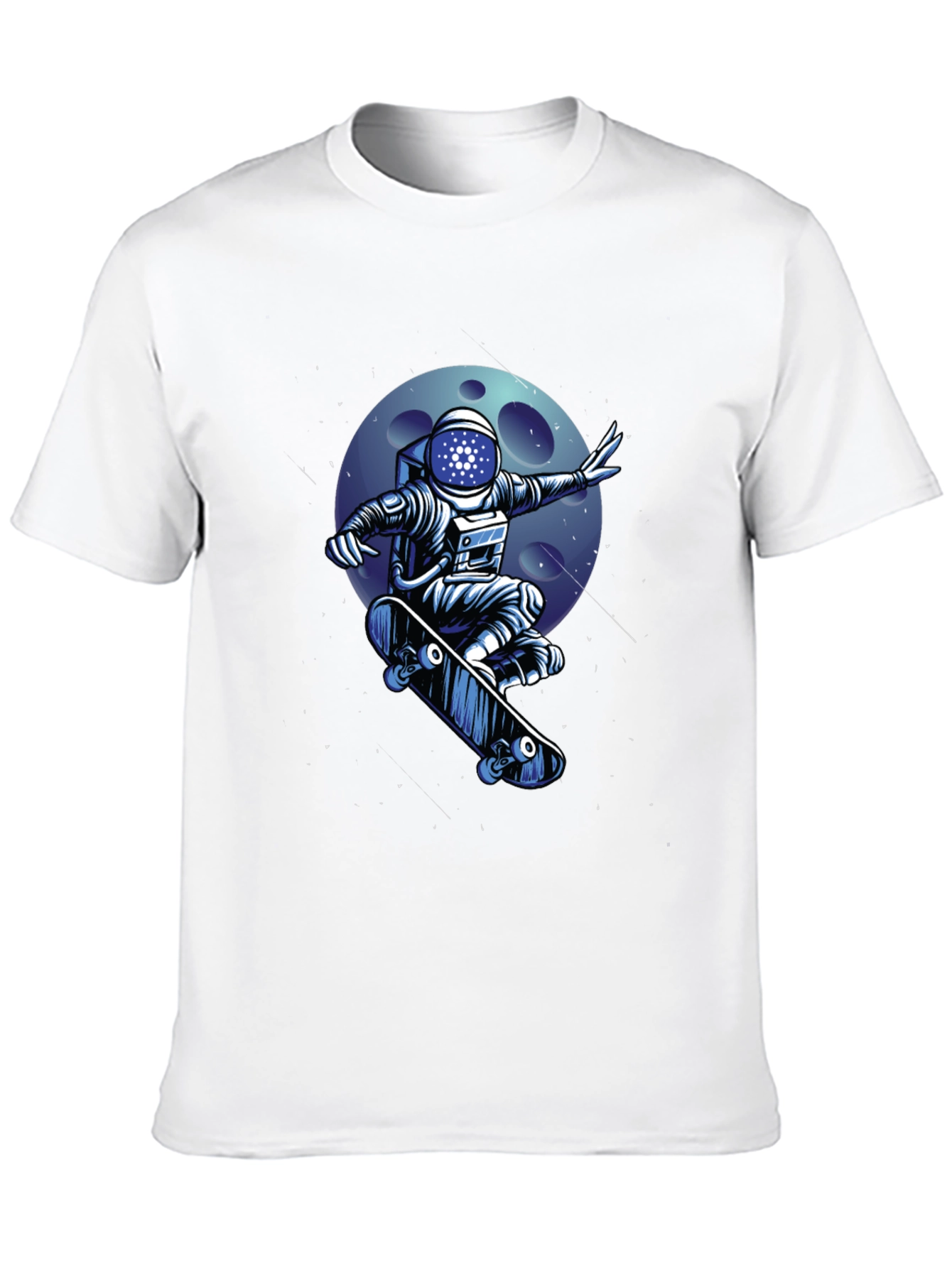Skateboarding Astronaut T-Shirt - Cool Space Design