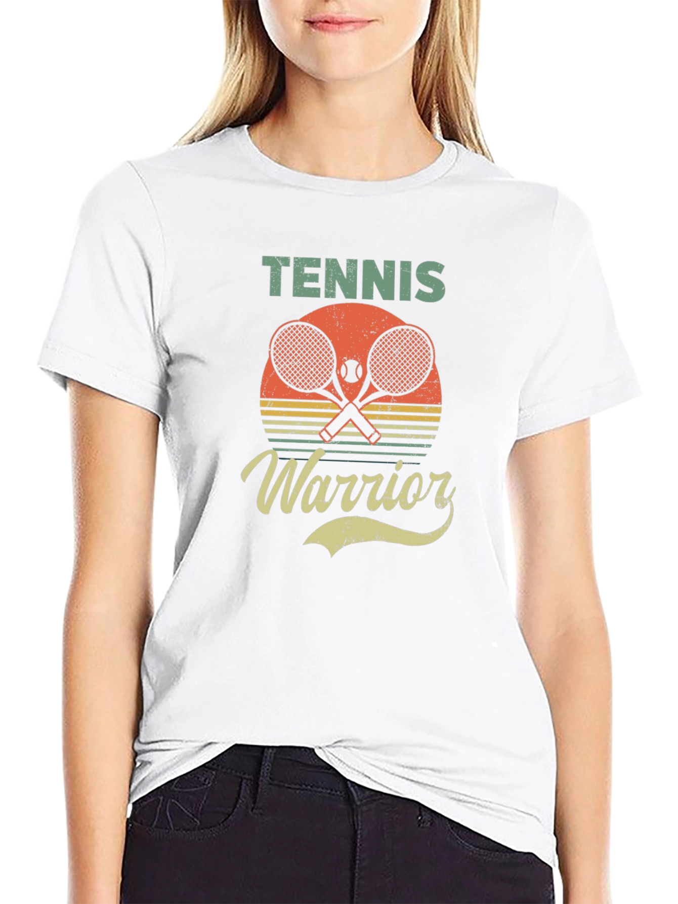 Tennis Warrior Retro Graphic T-Shirt