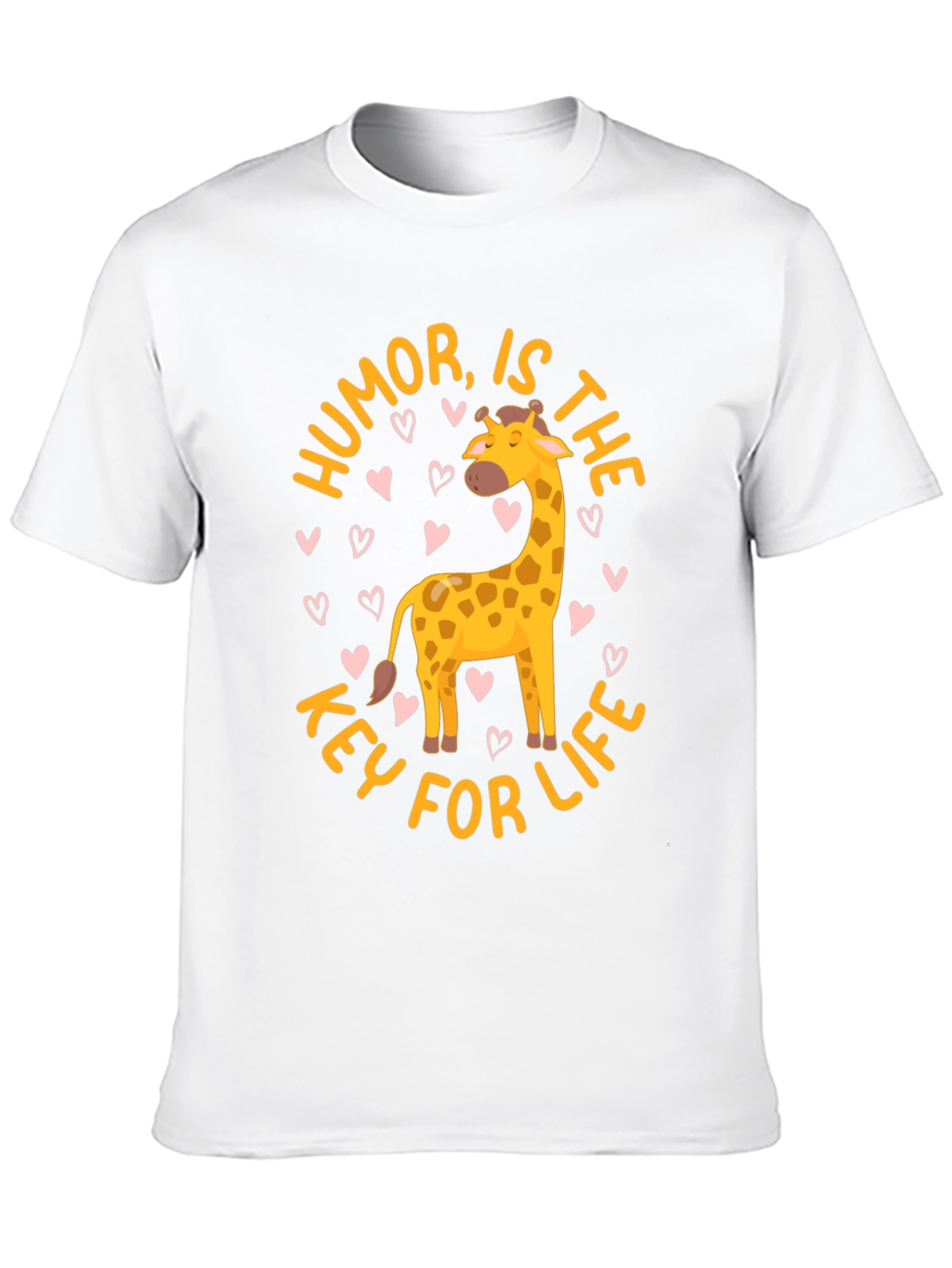 Humor is the Key to Life Giraffe T-Shirt
