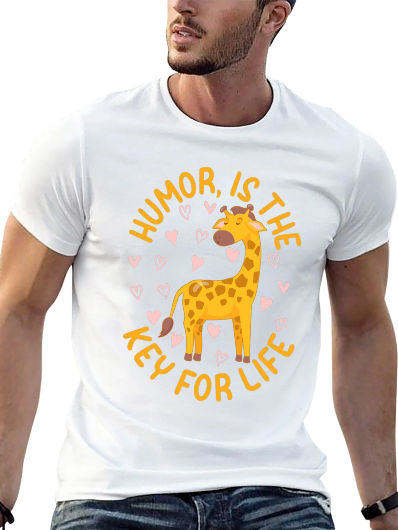 Humor is the Key to Life Giraffe T-Shirt