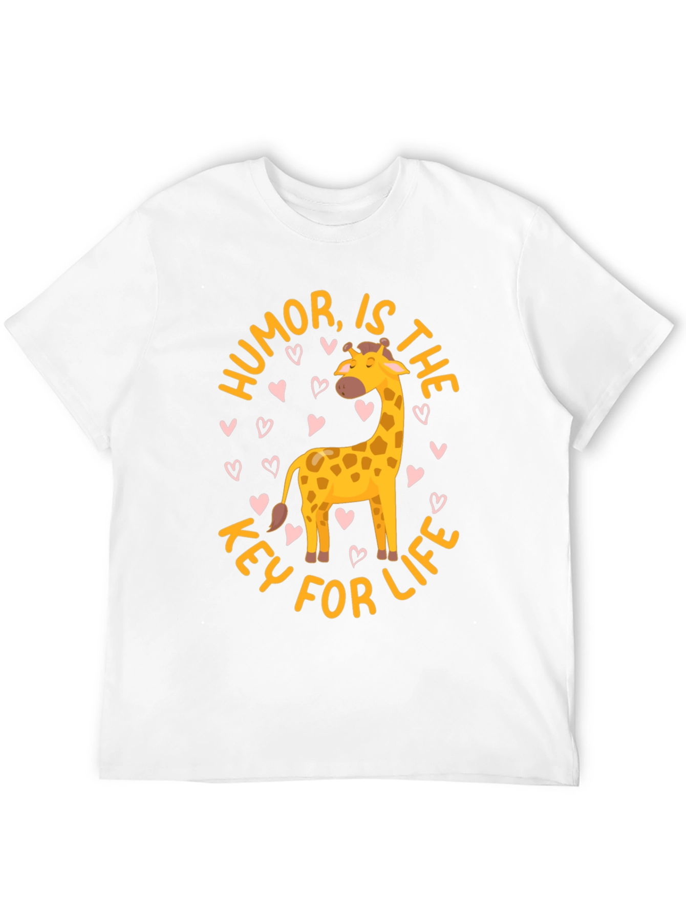 Humor is the Key to Life Giraffe T-Shirt