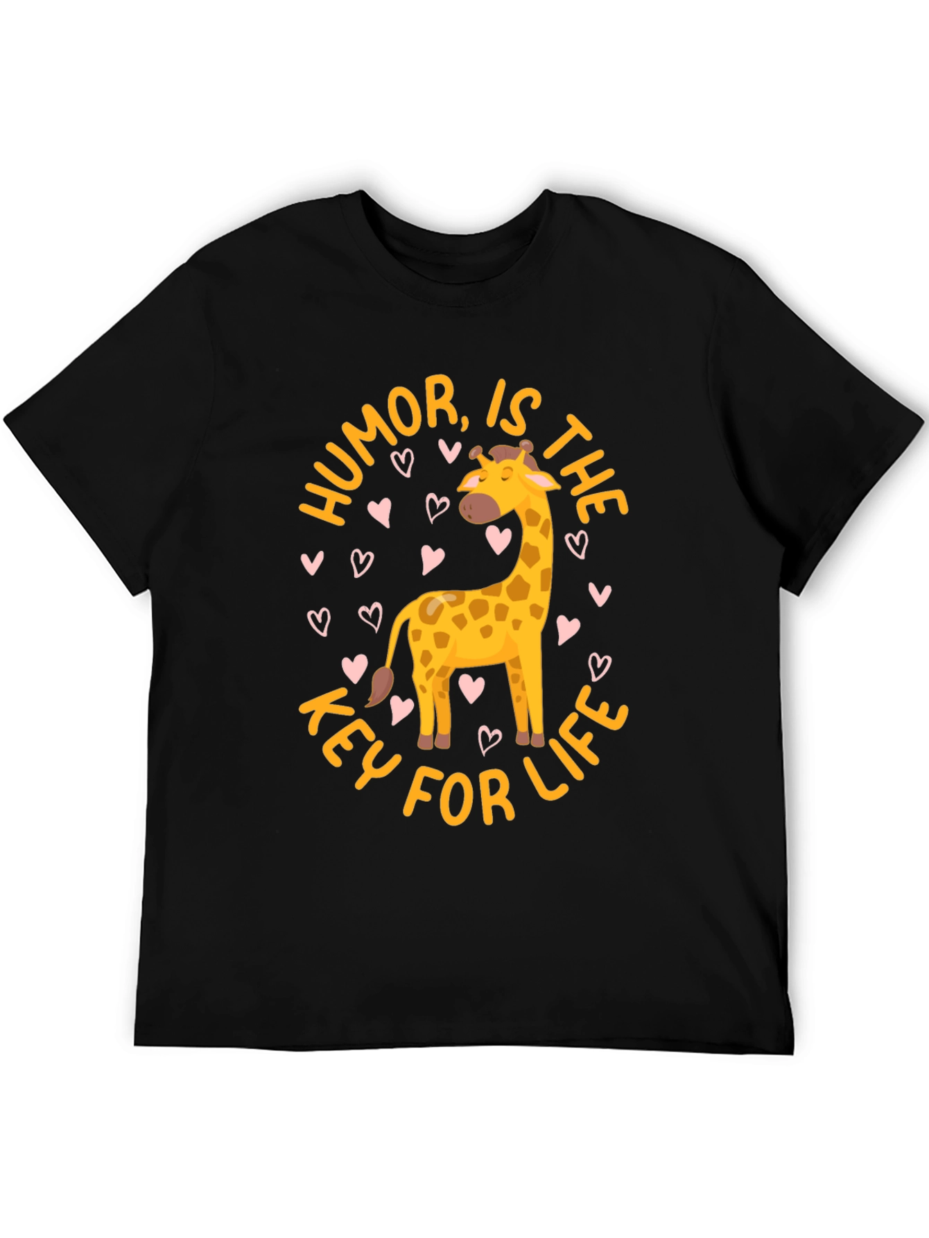 Humor is the Key to Life Giraffe T-Shirt