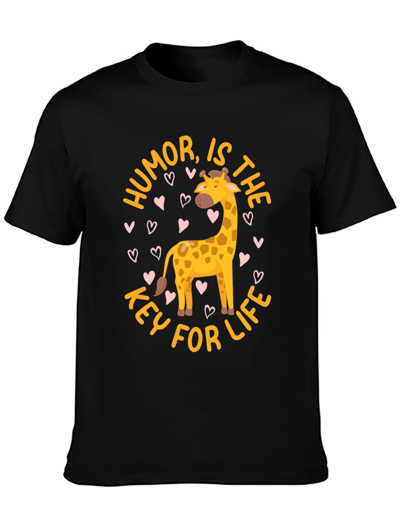 Humor is the Key to Life Giraffe T-Shirt