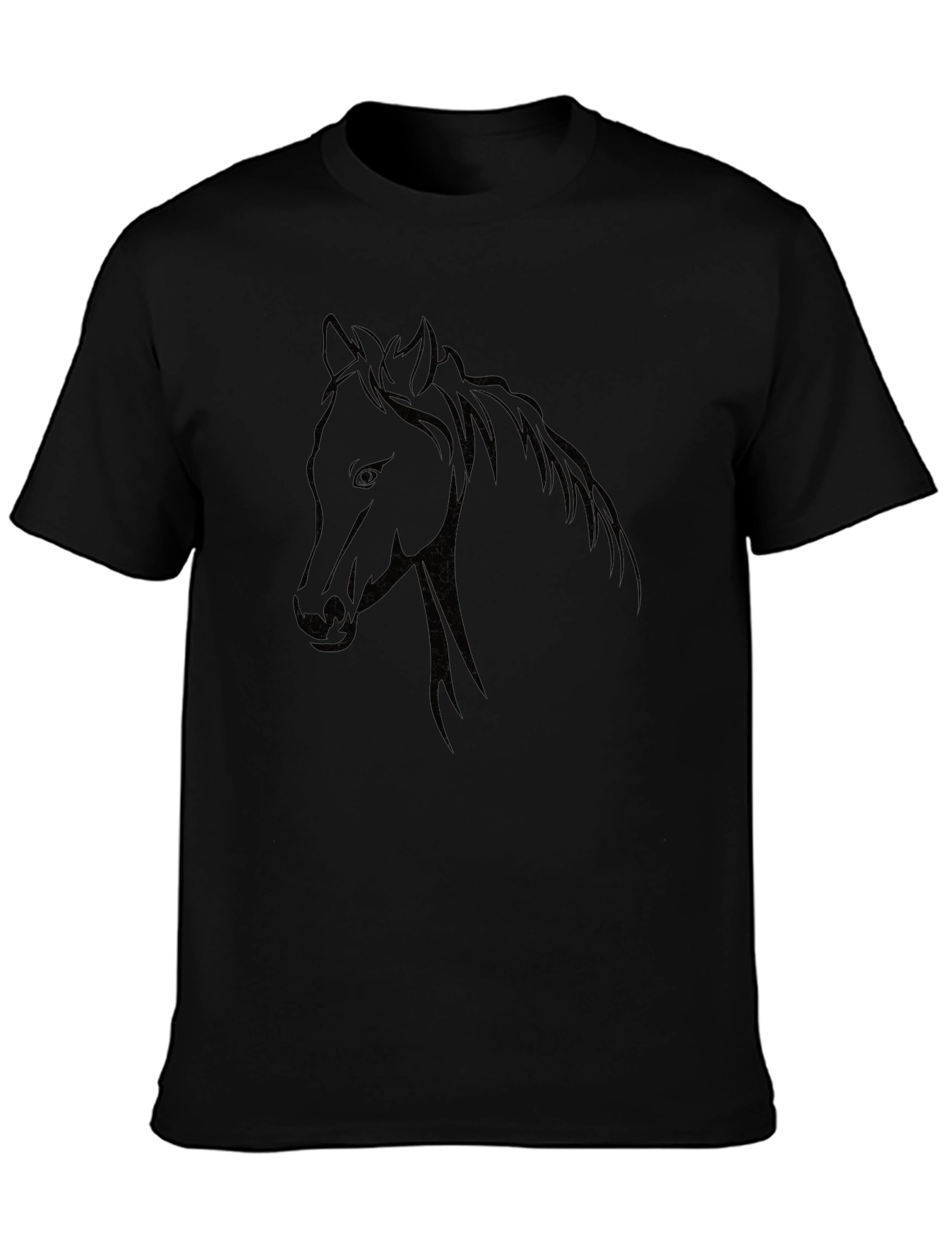 Black Horse Graphic T-Shirt - Unisex Design