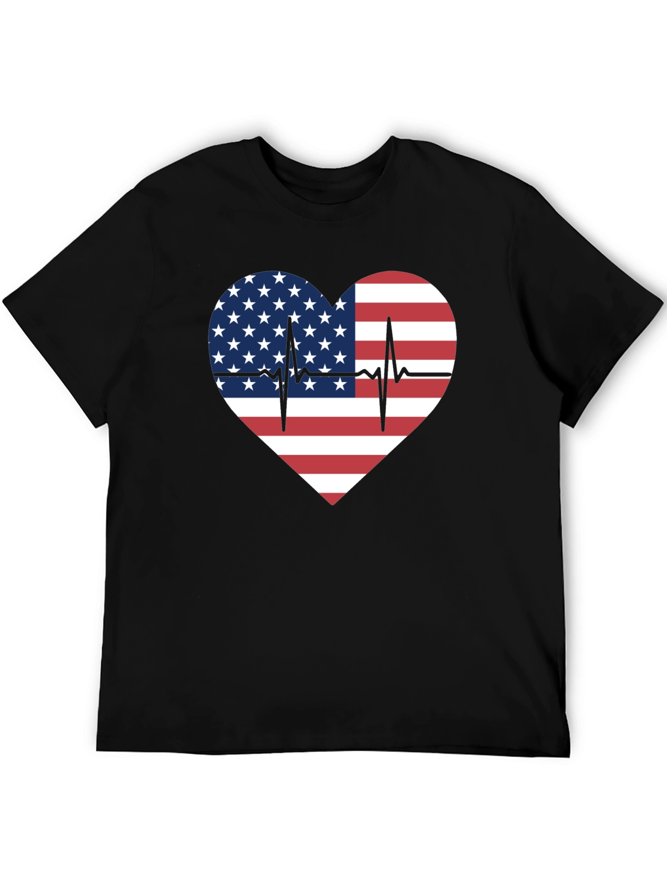 American Flag Heartbeat T-Shirt