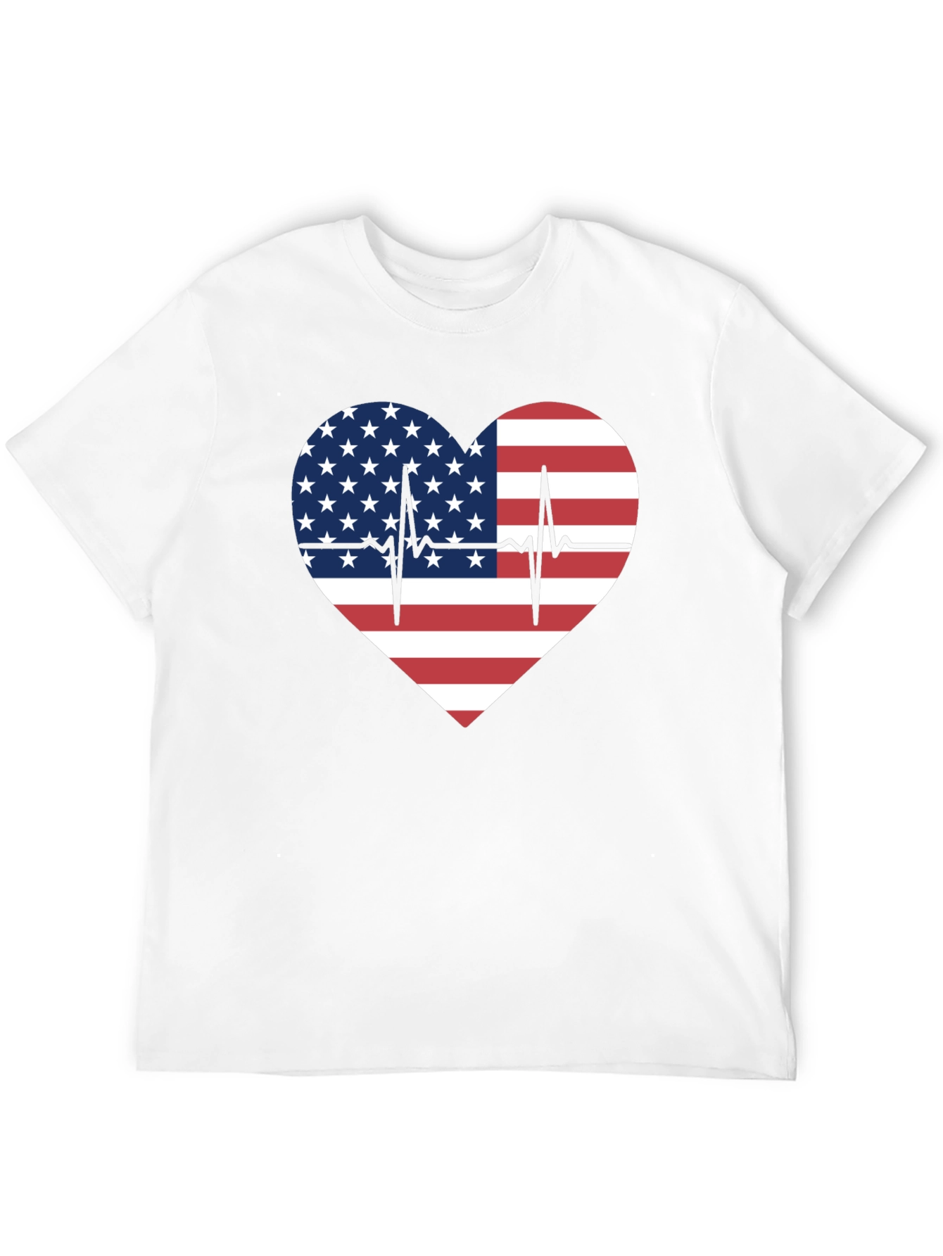 American Flag Heartbeat T-Shirt