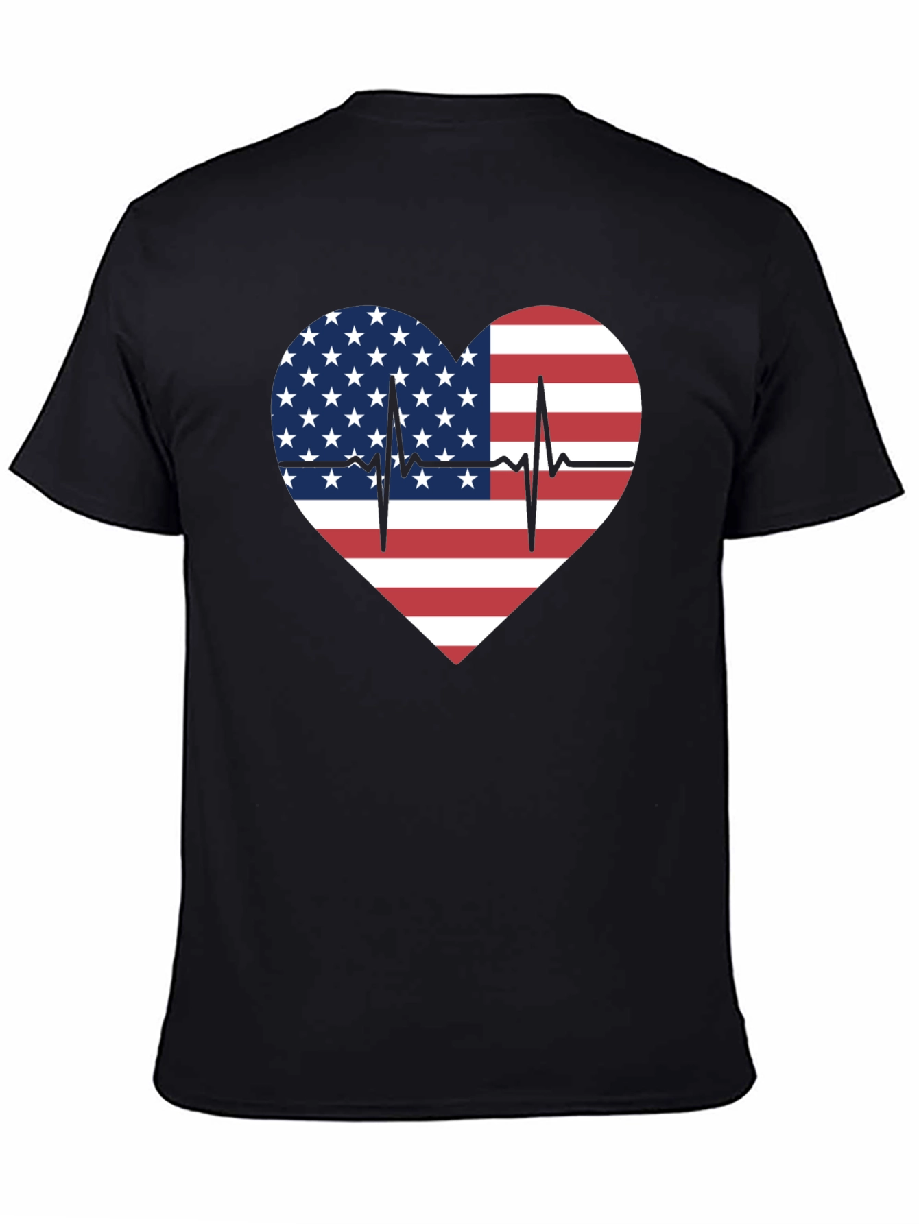 American Flag Heartbeat T-Shirt