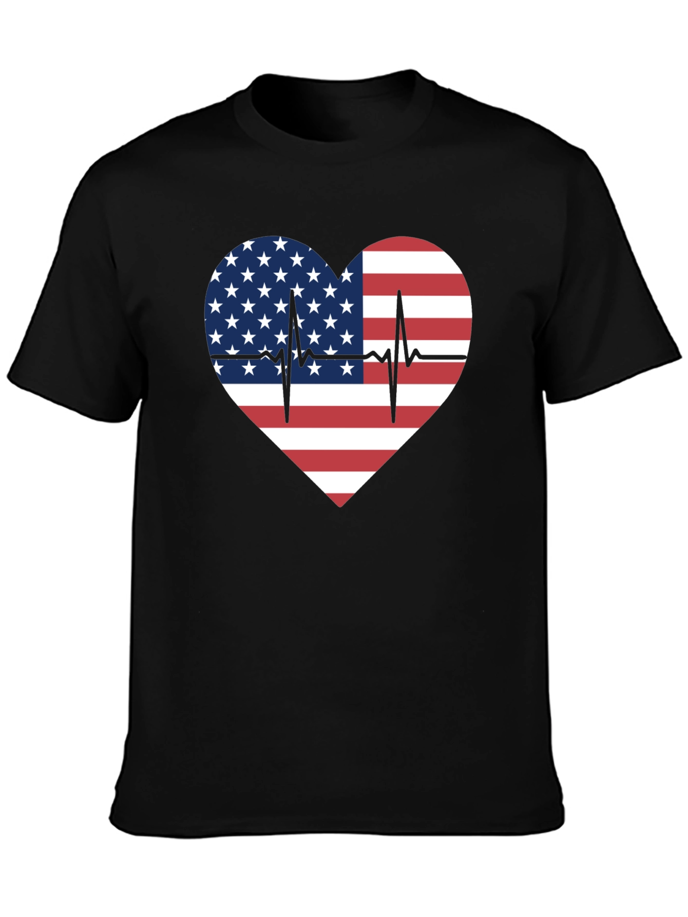 American Flag Heartbeat T-Shirt