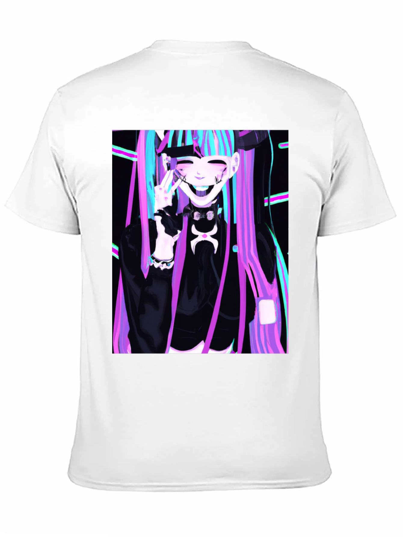 Anime Girl Graphic Tee - Black Unisex T-Shirt
