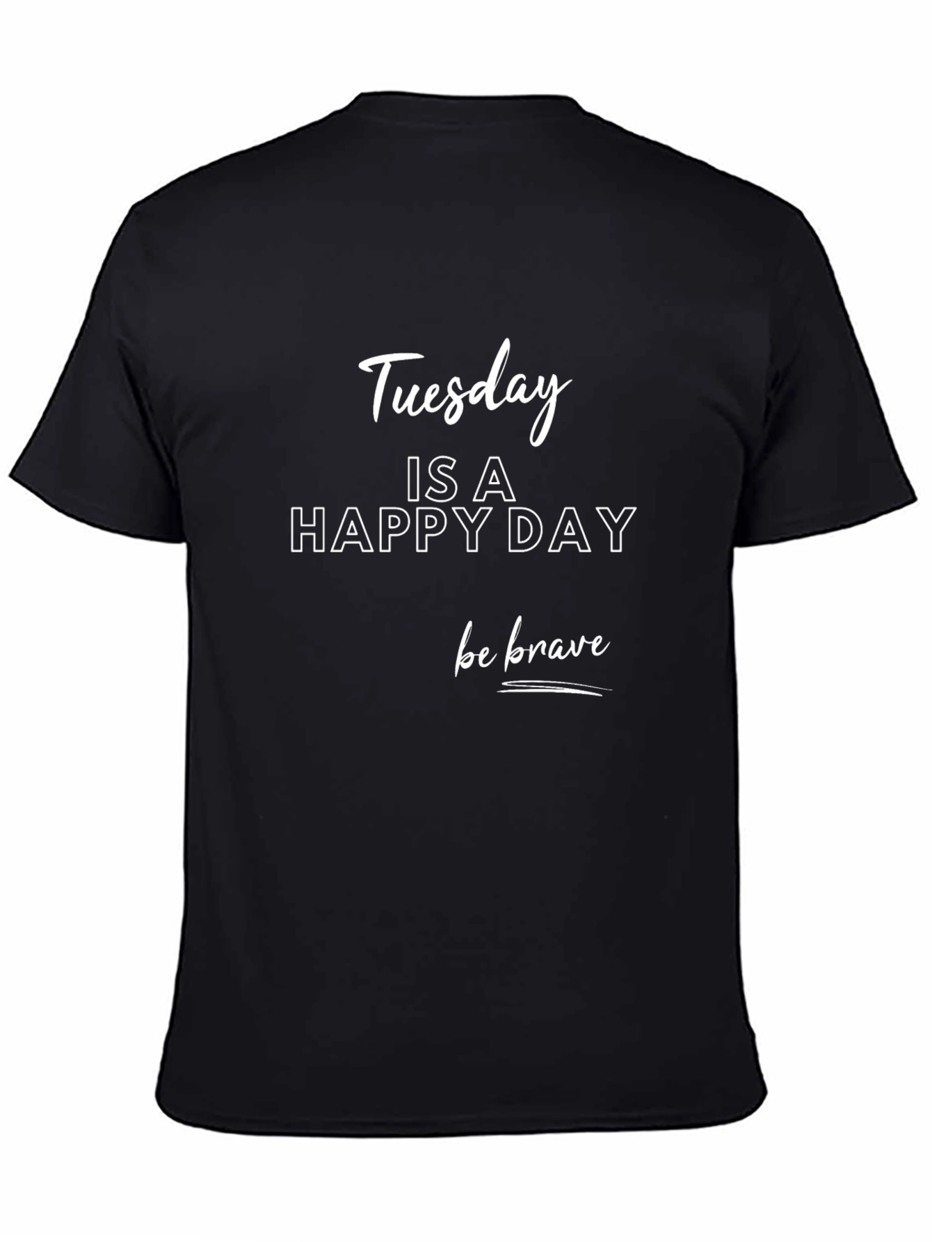Tuesday Happy Day Graphic Tee - Black