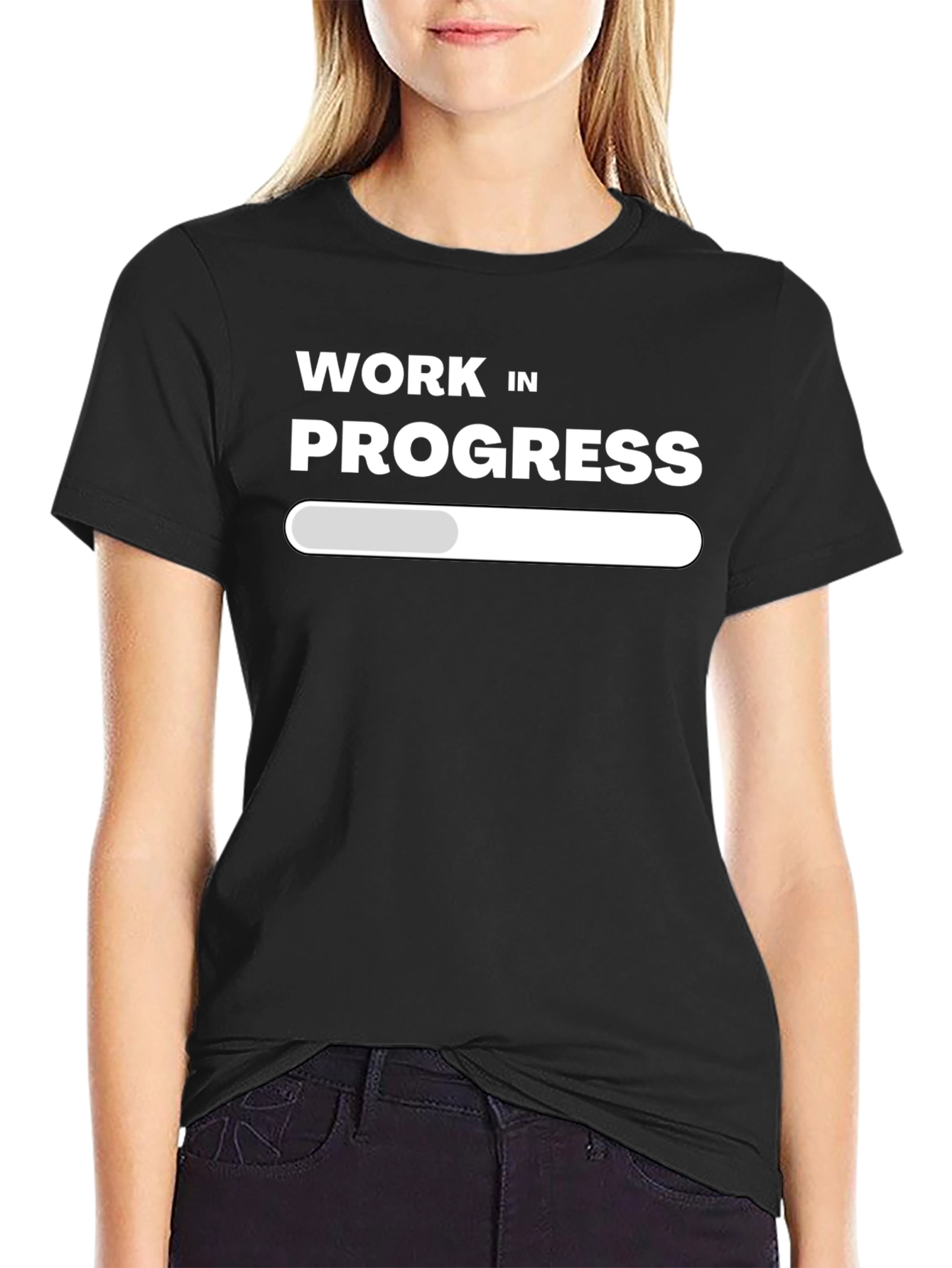 Work In Progress T-Shirt - Black Graphic Tee