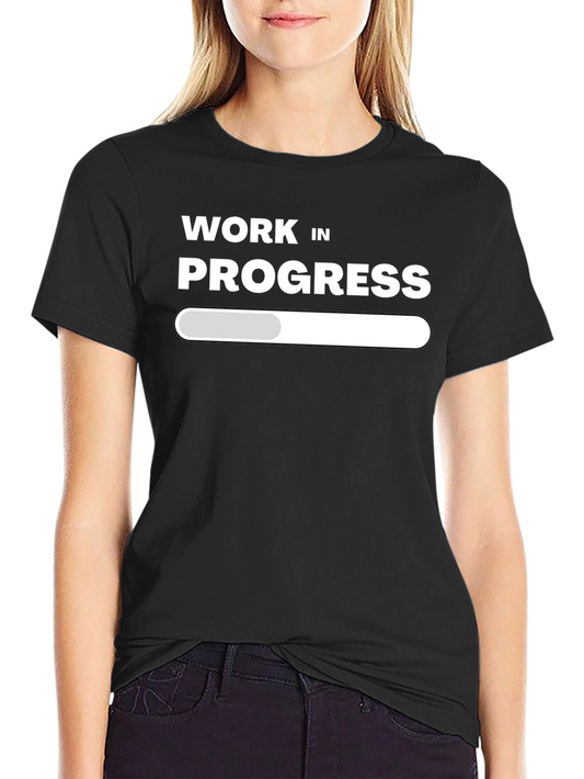 Work In Progress T-Shirt - Black Graphic Tee