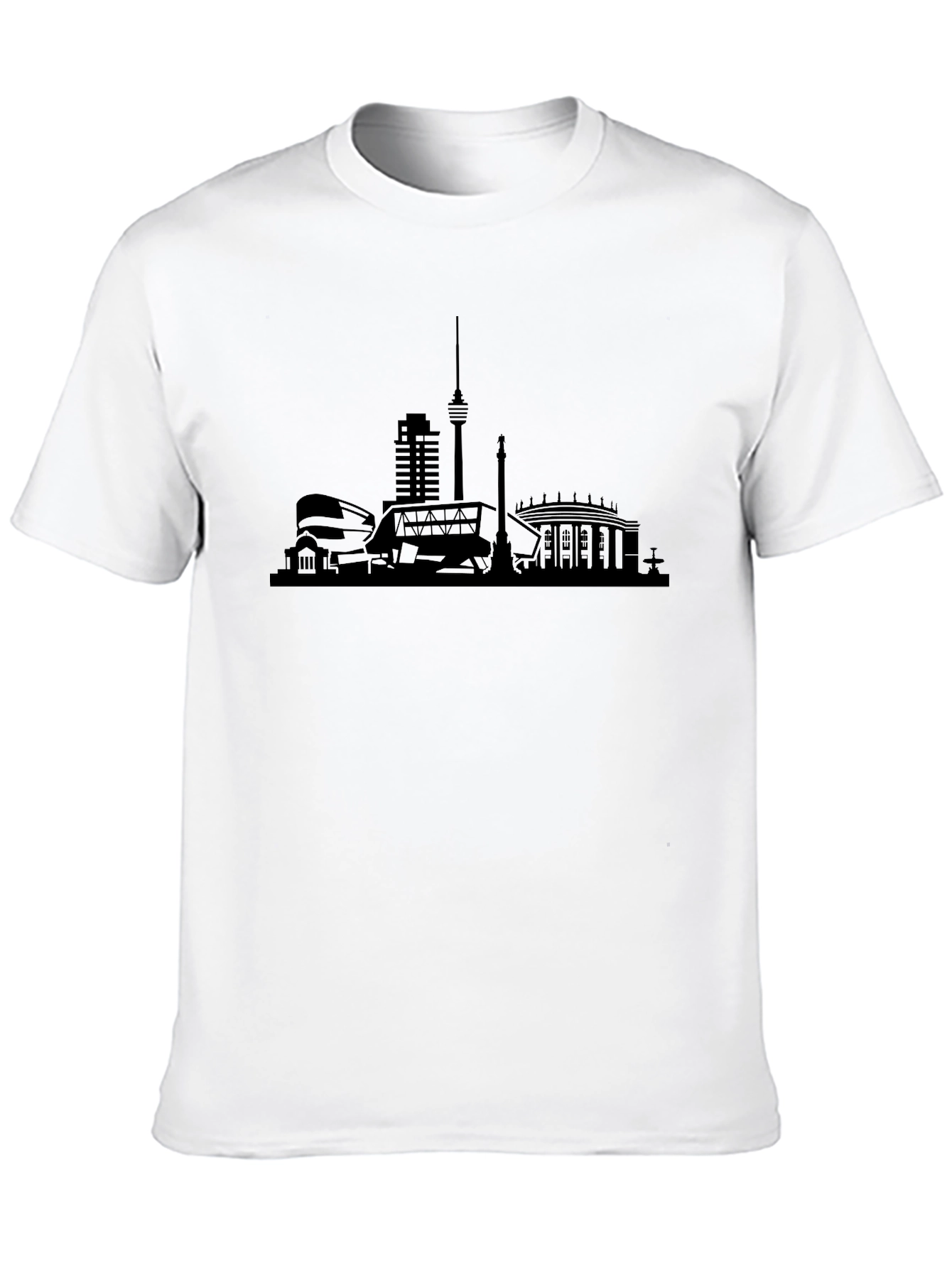 City Skyline Graphic Tee - Black