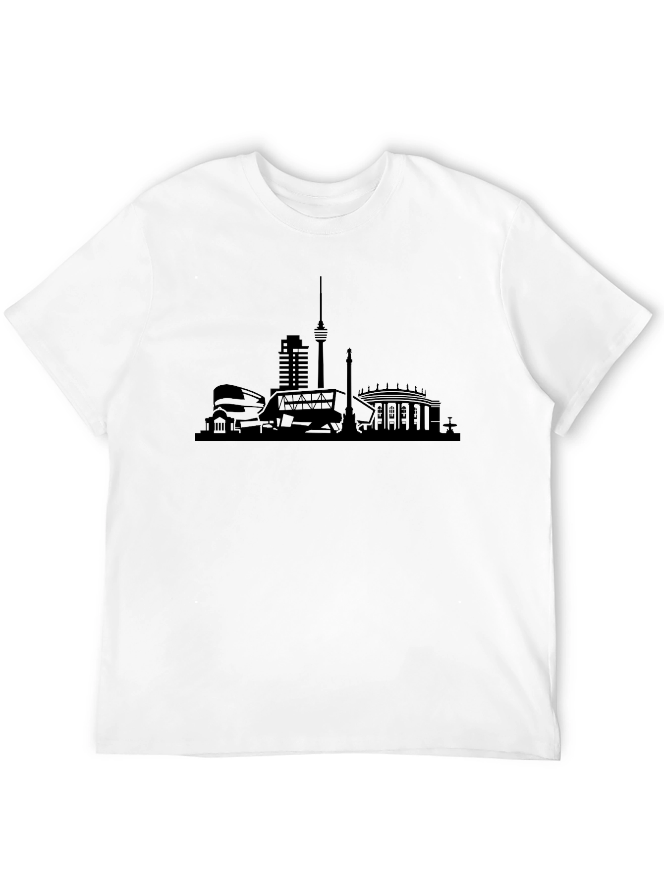 City Skyline Graphic Tee - Black
