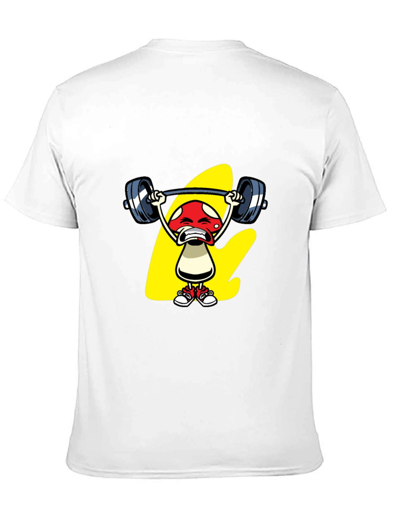 Funny Mushroom Weightlifting Graphic Tee
