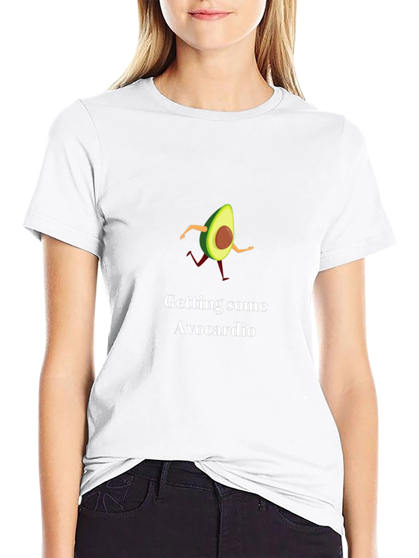Avocardio Running T-Shirt - Black Graphic Tee