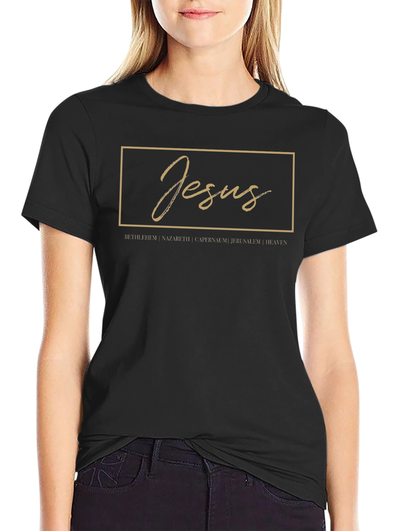 Jesus Graphic T-Shirt - Black