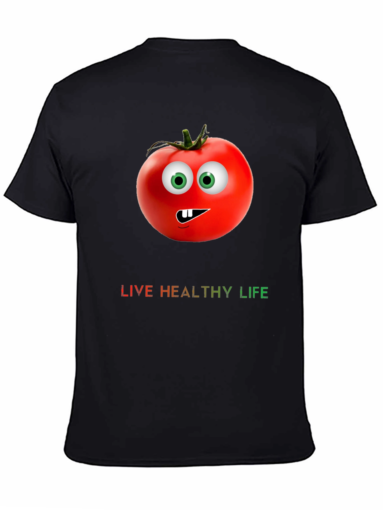Funny Tomato Graphic Tee - Live Healthy Life Shirt