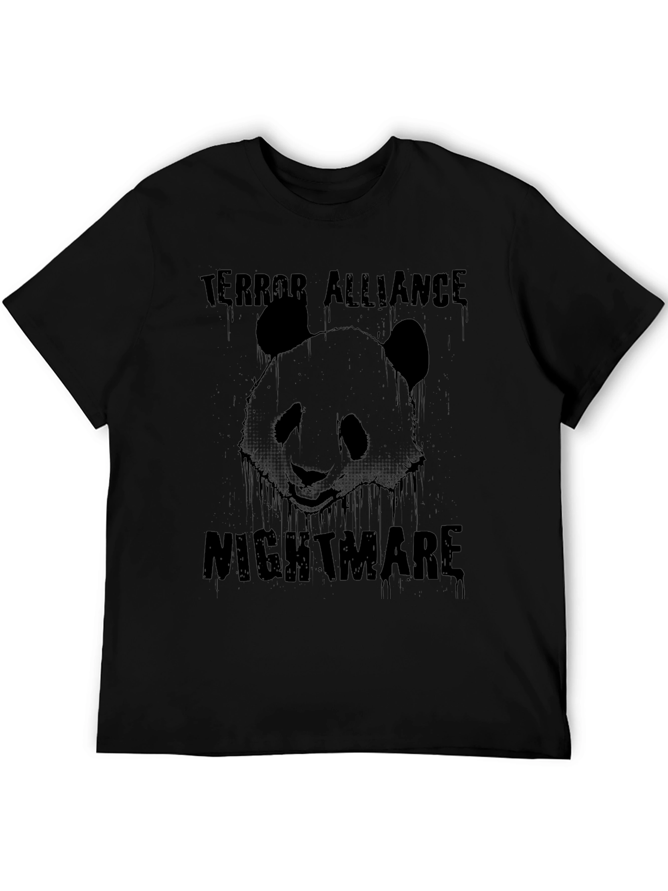 Terror Alliance Nightmare Panda Graphic Tee - Black