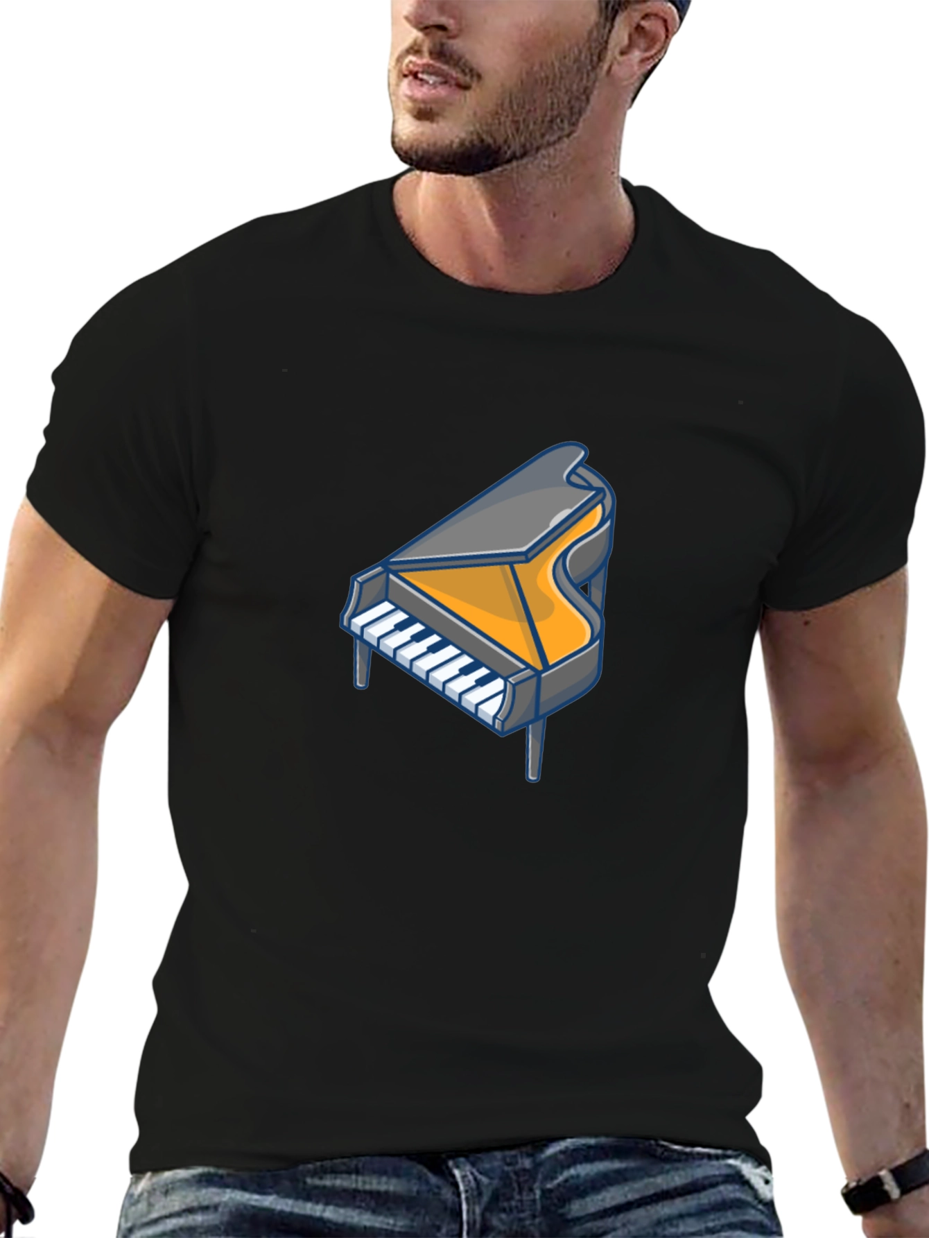 Piano Graphic Tee - Music Lovers T-Shirt