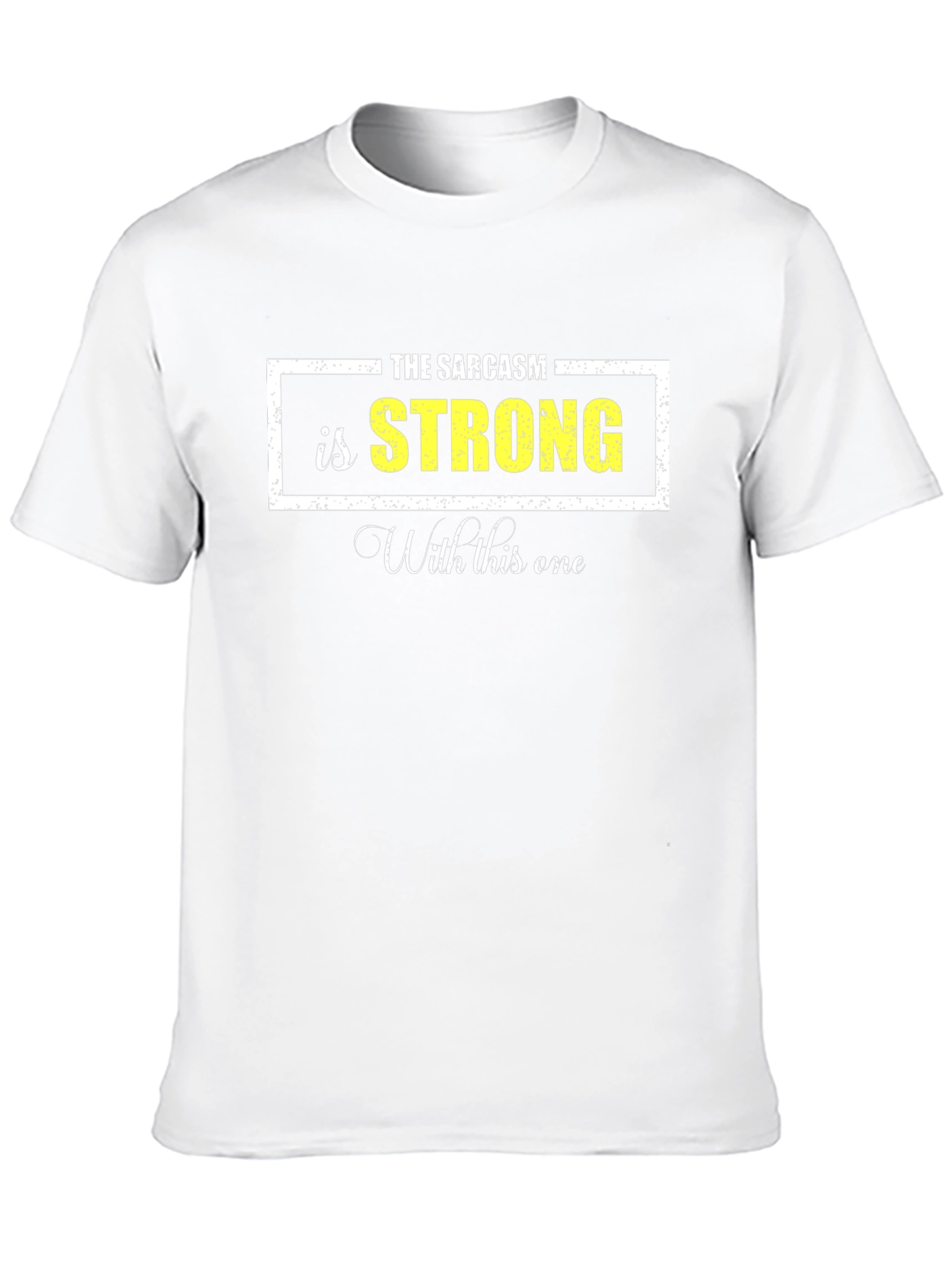 Sarcasm Strong Graphic Tee - Black Cotton Blend