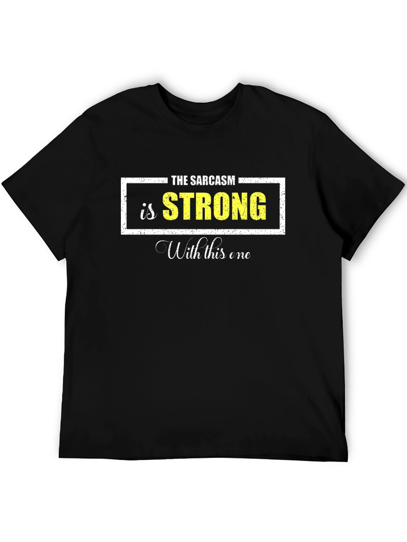 Sarcasm Strong Graphic Tee - Black Cotton Blend