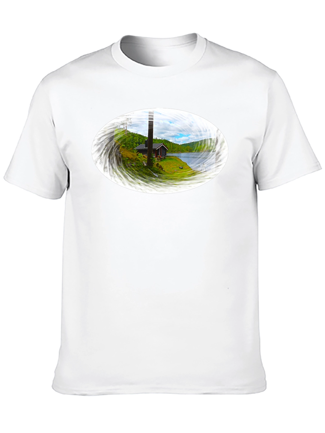 Scenic Cabin Graphic Tee - Black