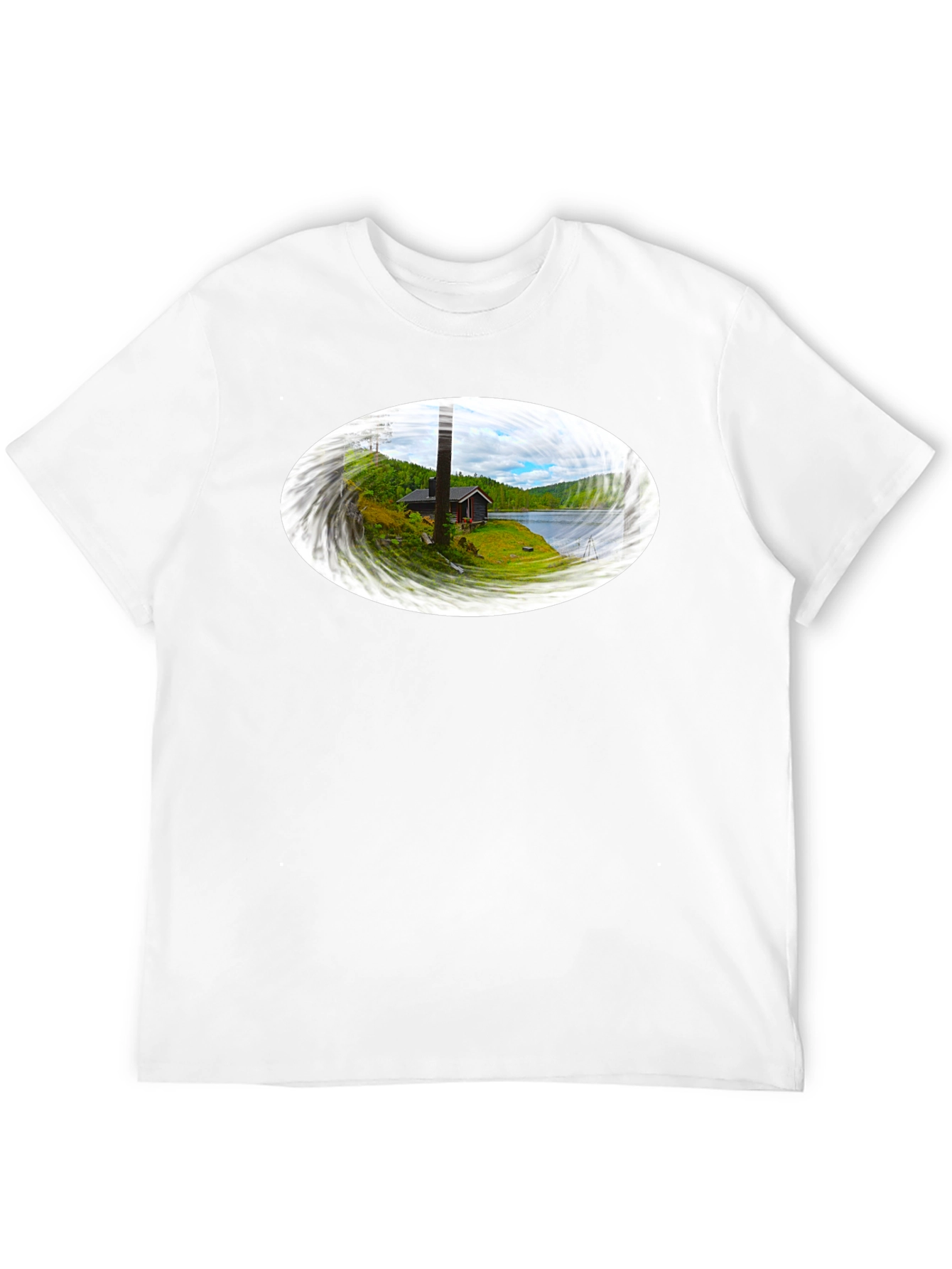 Scenic Cabin Graphic Tee - Black