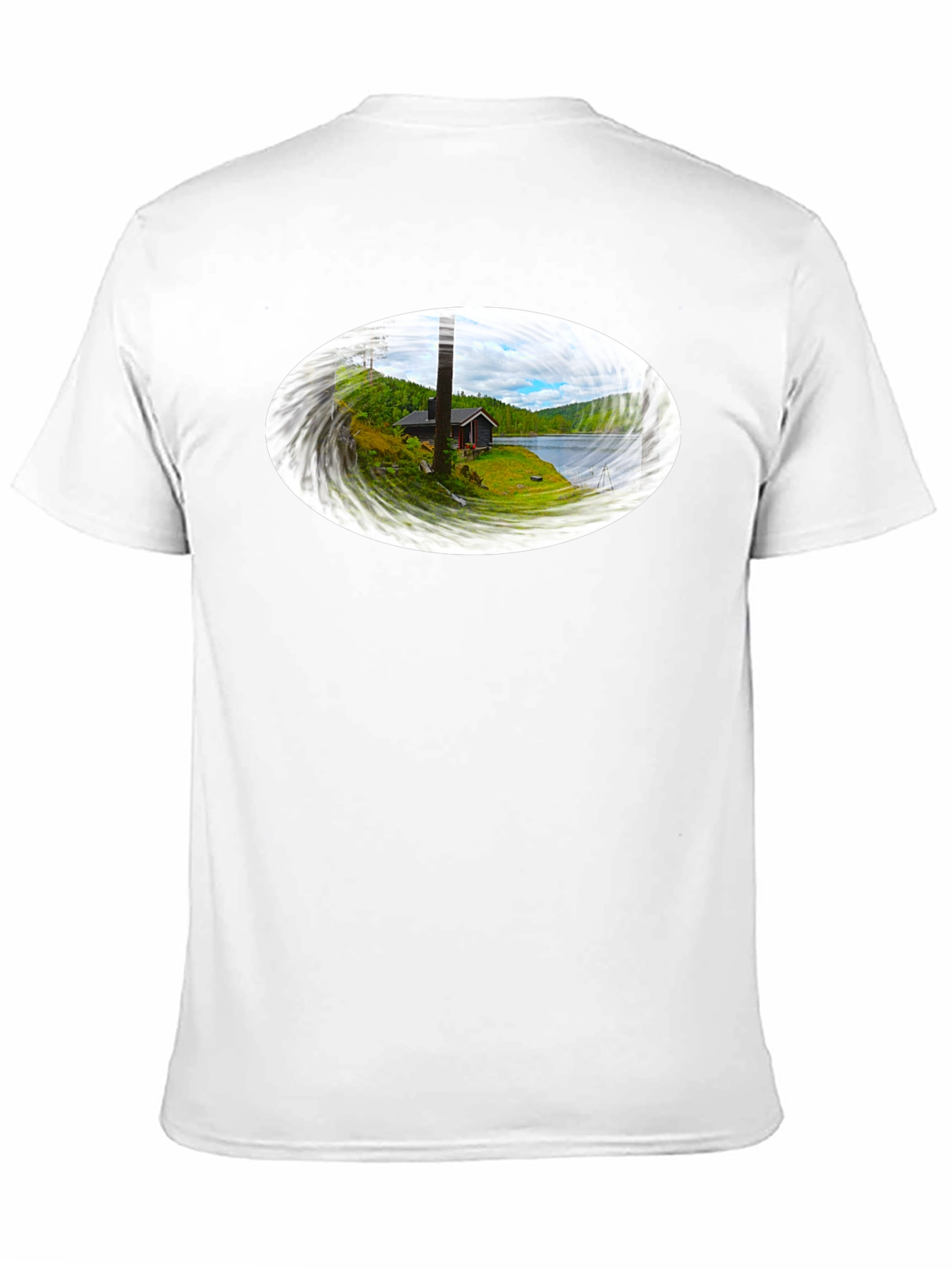 Scenic Cabin Graphic Tee - Black