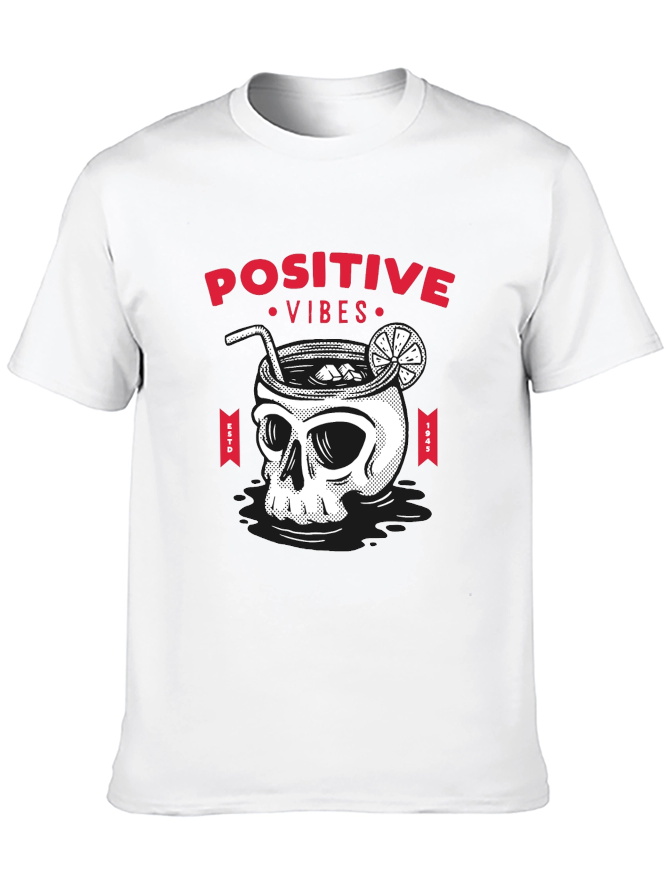 Positive Vibes Skull Cocktail T-Shirt