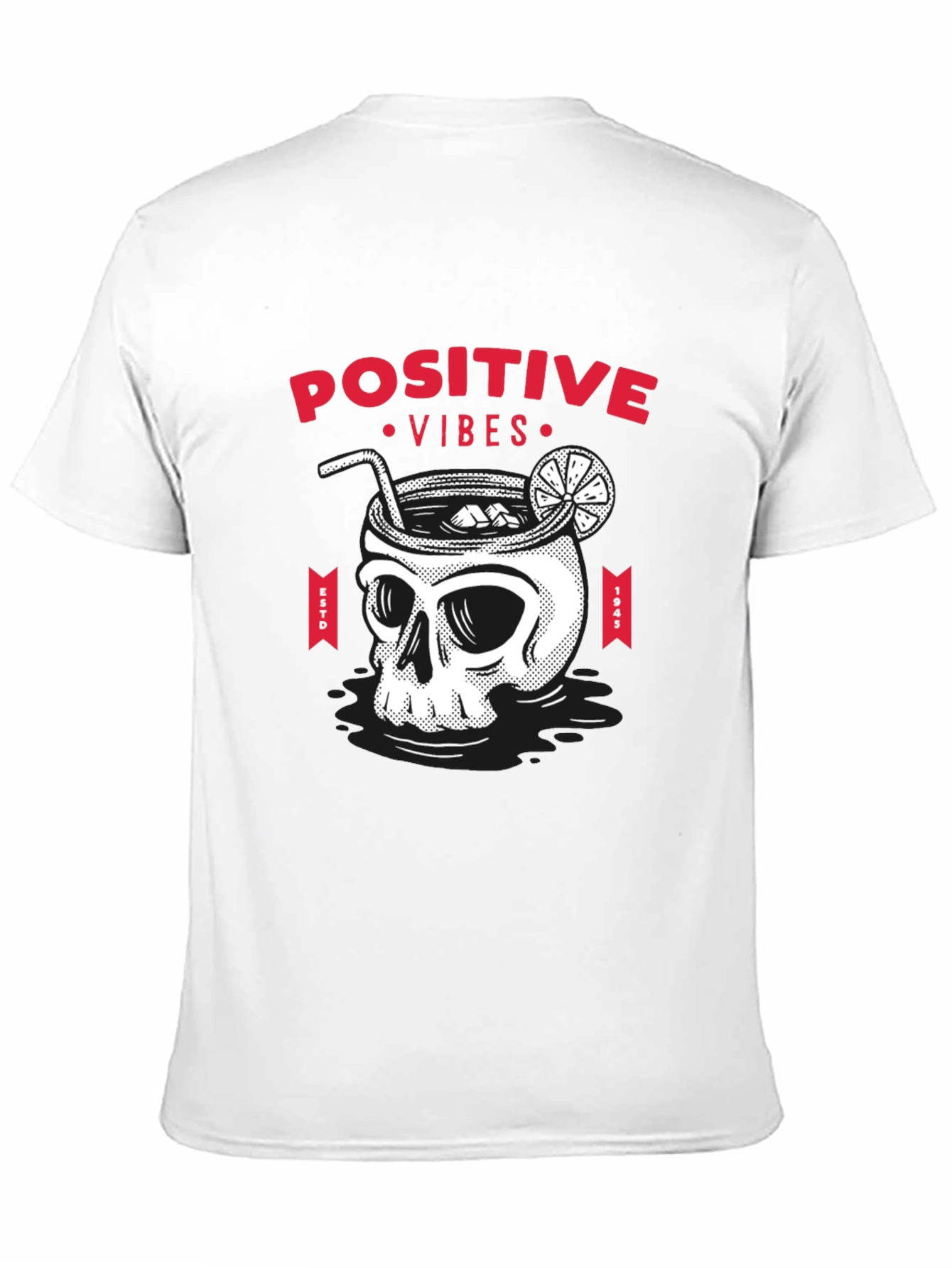 Positive Vibes Skull Cocktail T-Shirt