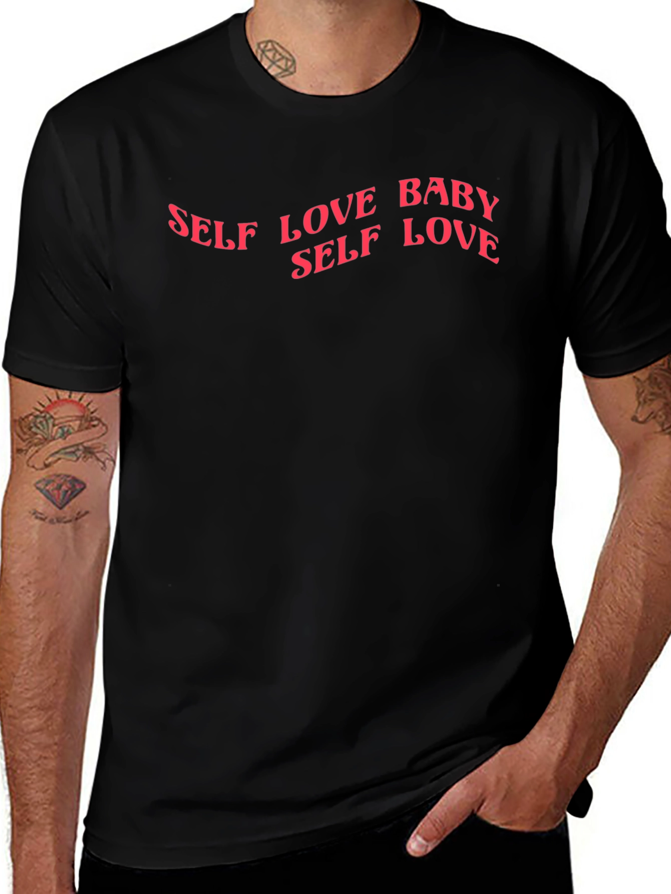 Self Love Baby Graphic Tee - Black