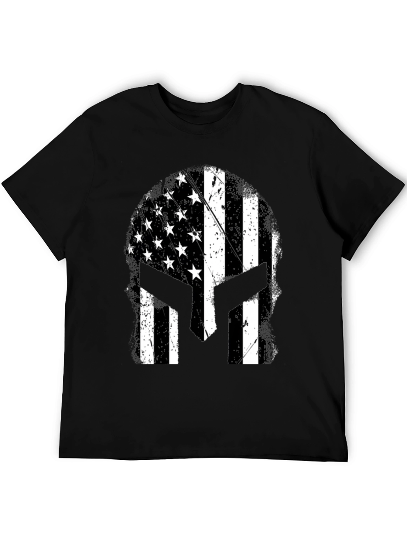 Spartan American Flag Helmet T-Shirt
