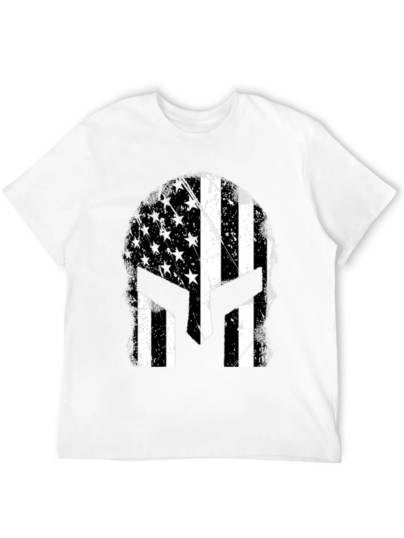 Spartan American Flag Helmet T-Shirt