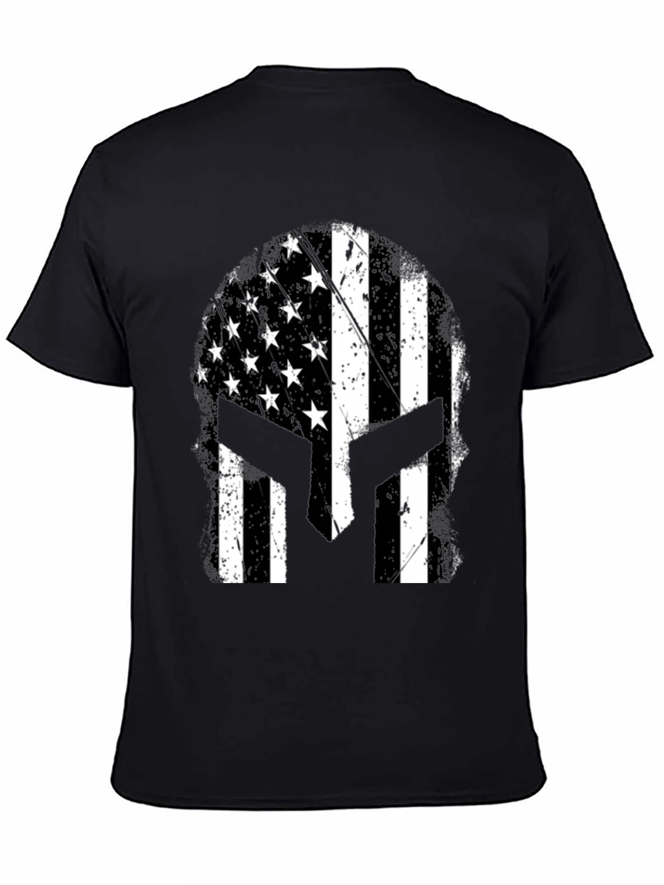 Spartan American Flag Helmet T-Shirt